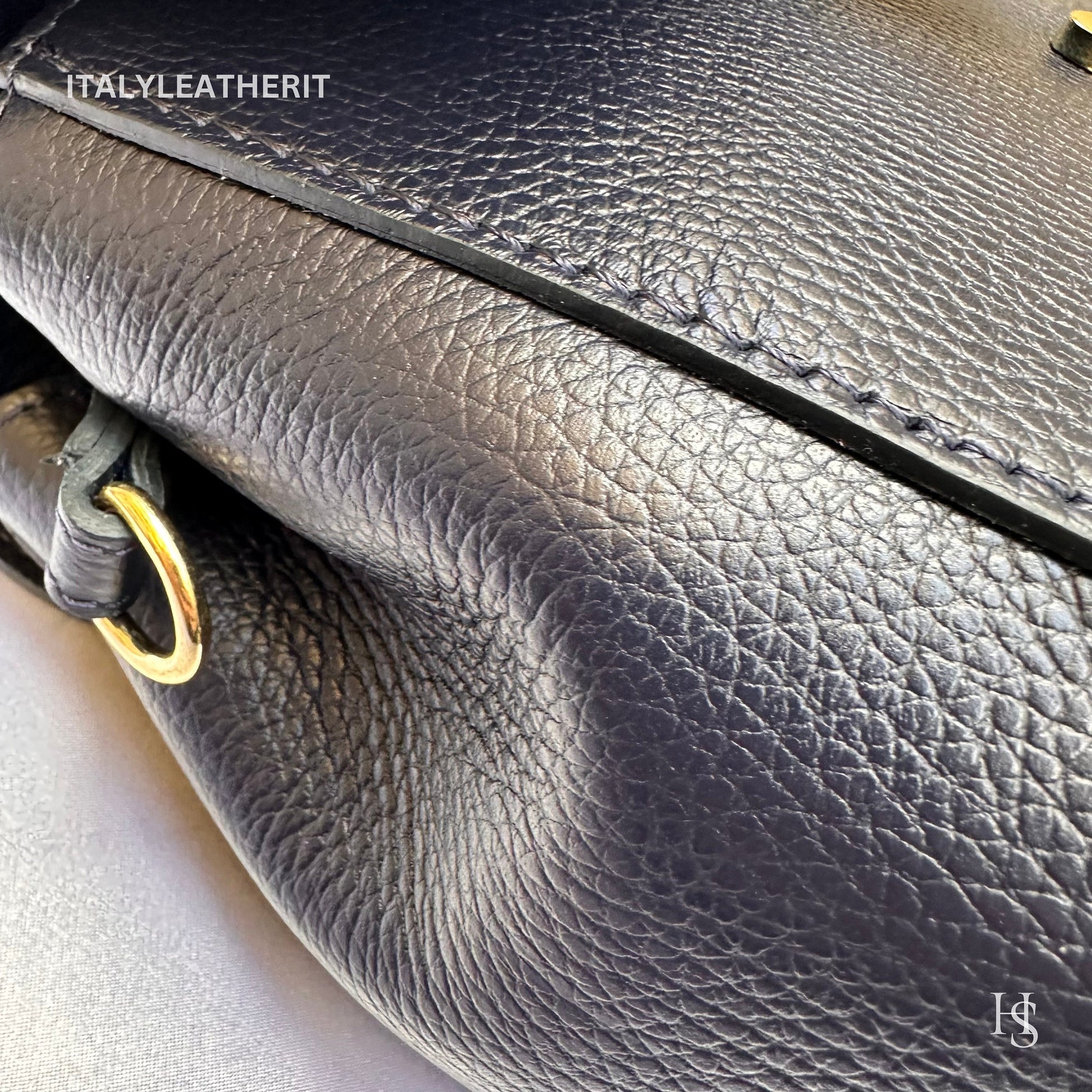 Italian Handmade Leather Bags For Women | Elegant Luxury Handbag From Florence, Navy Blue Purse