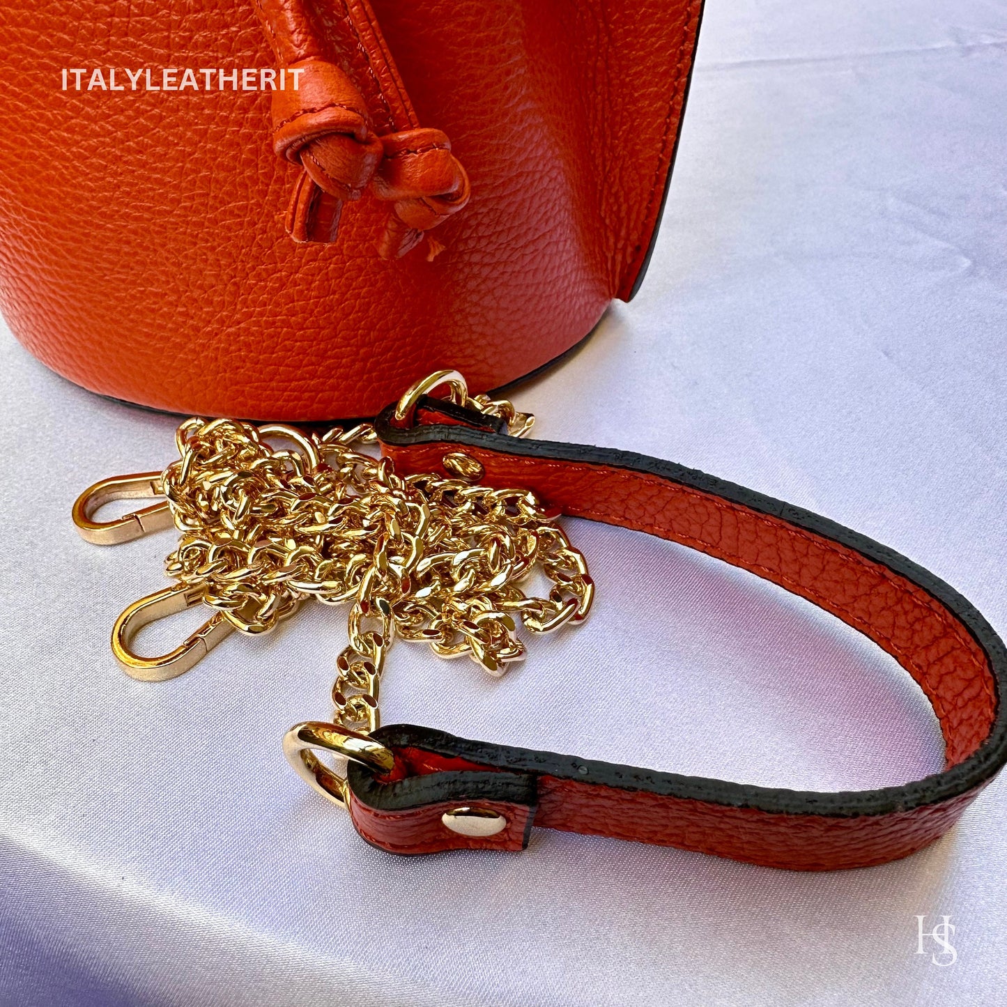 Italian Handmade Leather Bags For Woman l l Elegant Leather Tote From Florence, Bucket bag