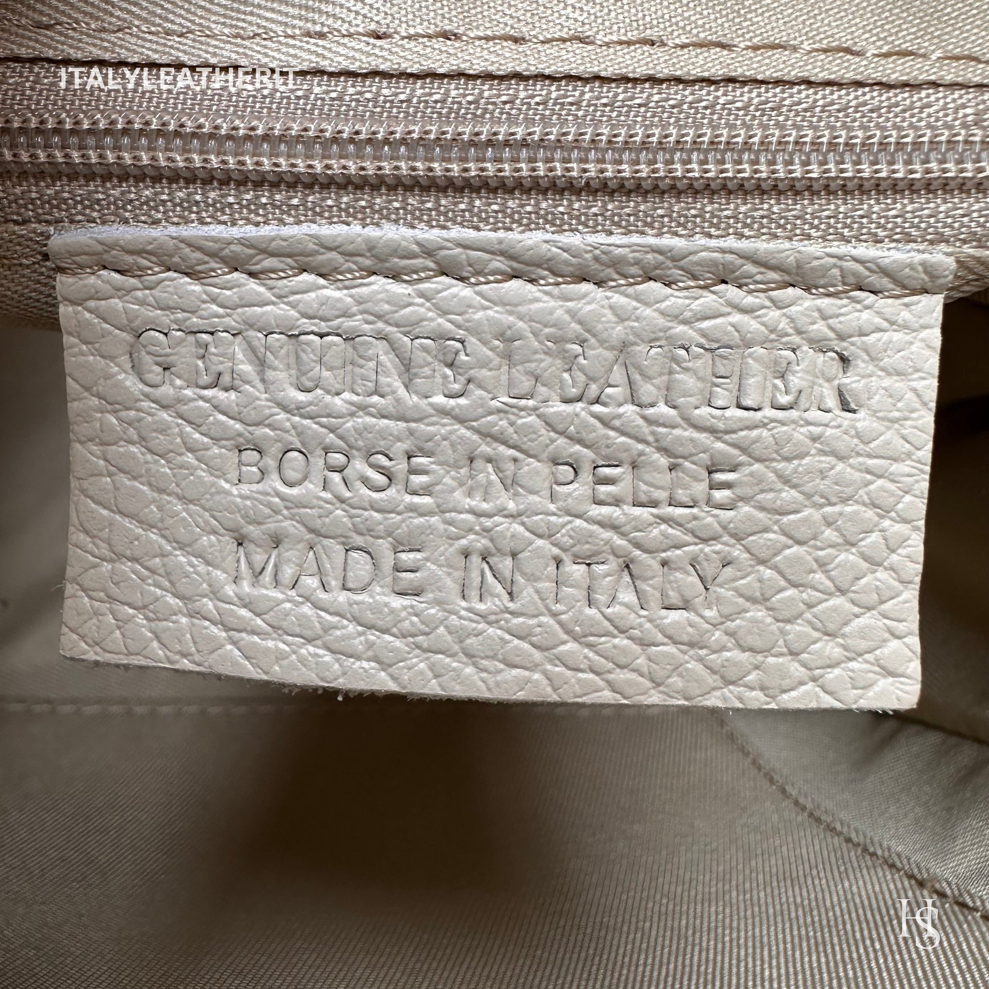 Italian Handmade Leather Bags For Women | Elegant Leather Tote From Florence | Made in Italy | Beige Leather Tote