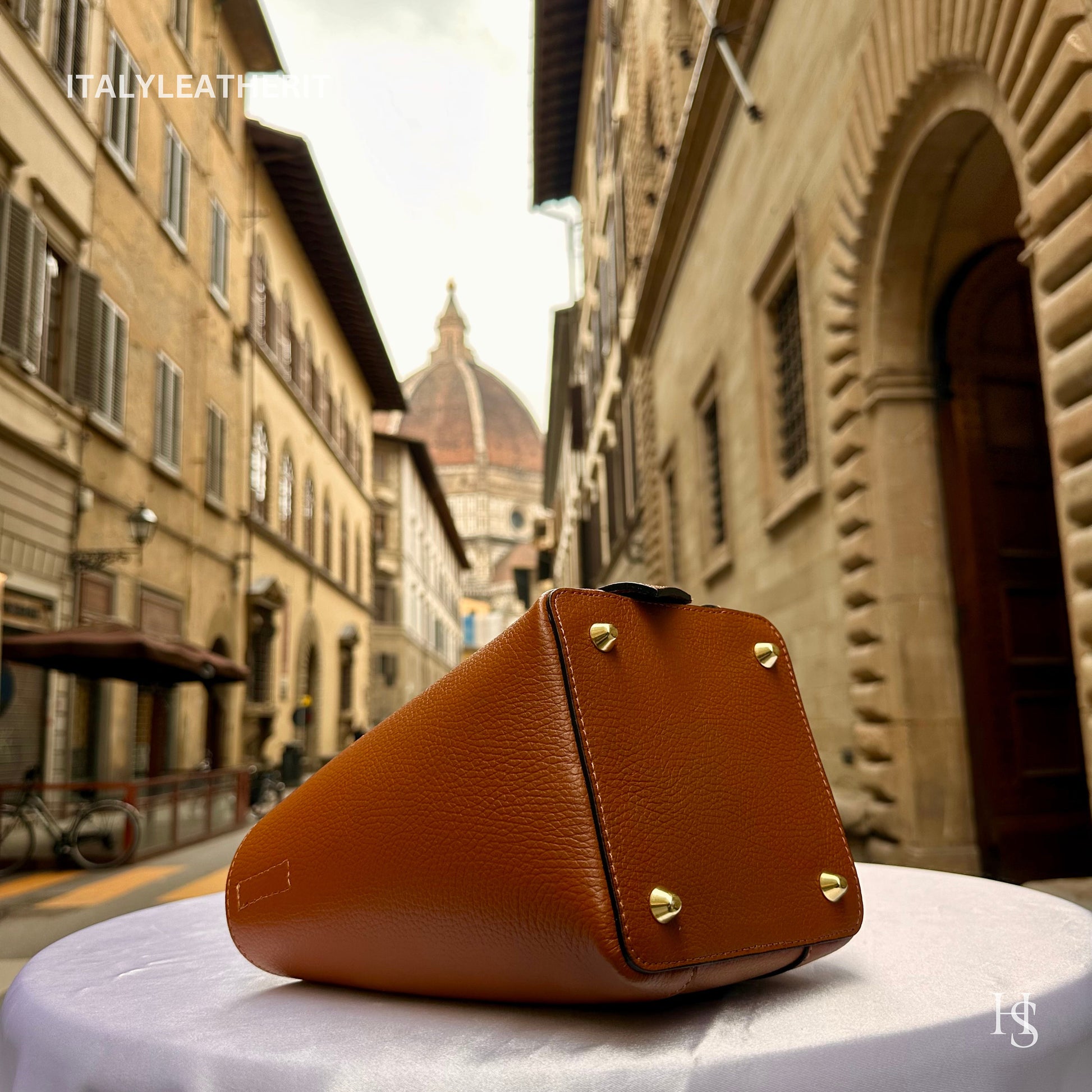 Italian Handmade Leather Bags For Women l l Elegant Leather Tote From Florence, Bucket bag, brown purse