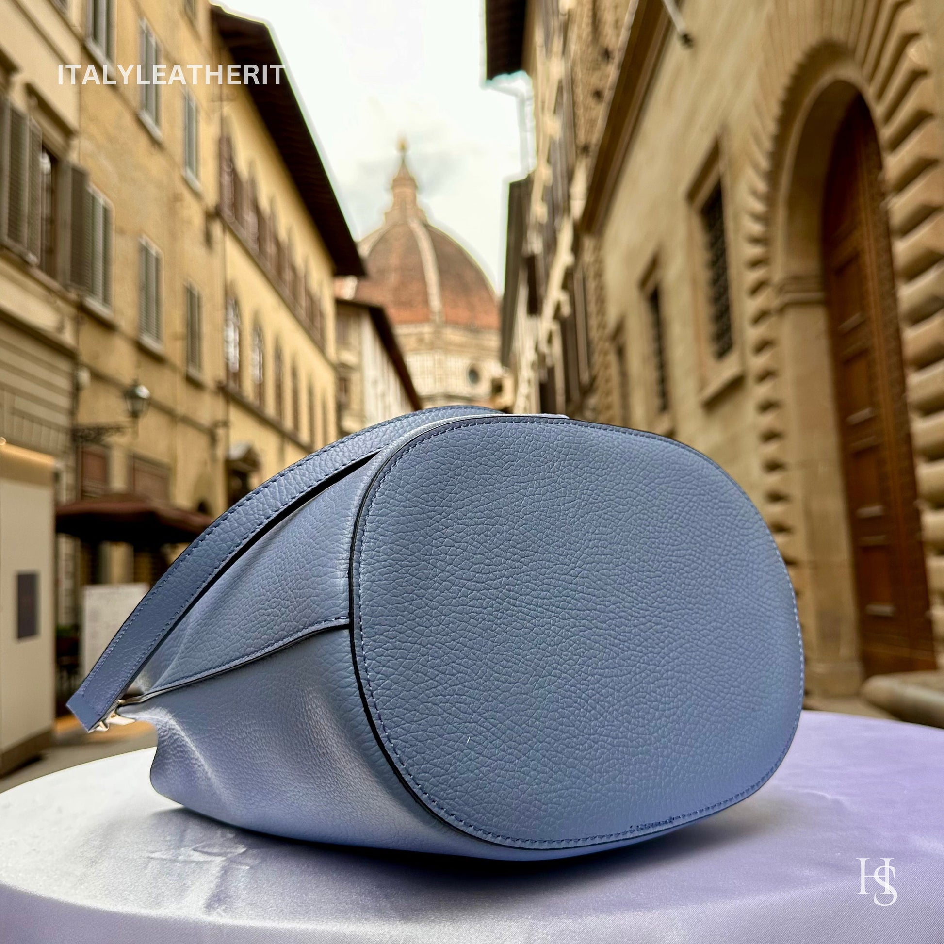 Italian Handmade Leather Bags For Woman l l Elegant Leather Tote From Florence || Made in Italy, Bucket bag