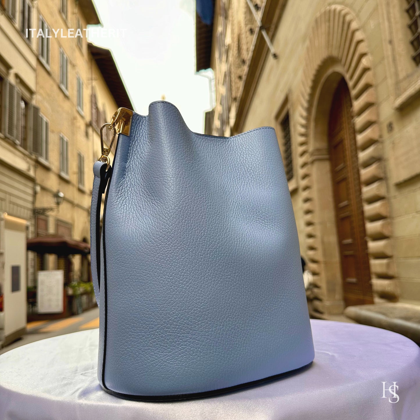 Italian Handmade Leather Bags For Woman l l Elegant Leather Tote From Florence || Made in Italy, Bucket bag