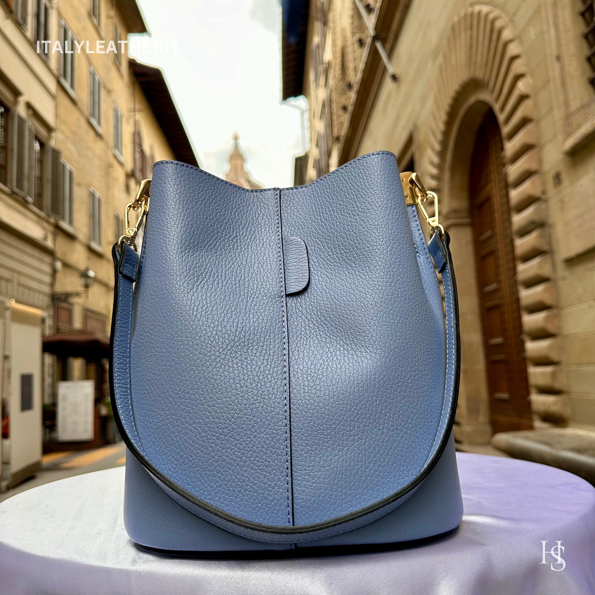 Italian Handmade Leather Bags For Woman l l Elegant Leather Tote From Florence || Made in Italy, Bucket bag
