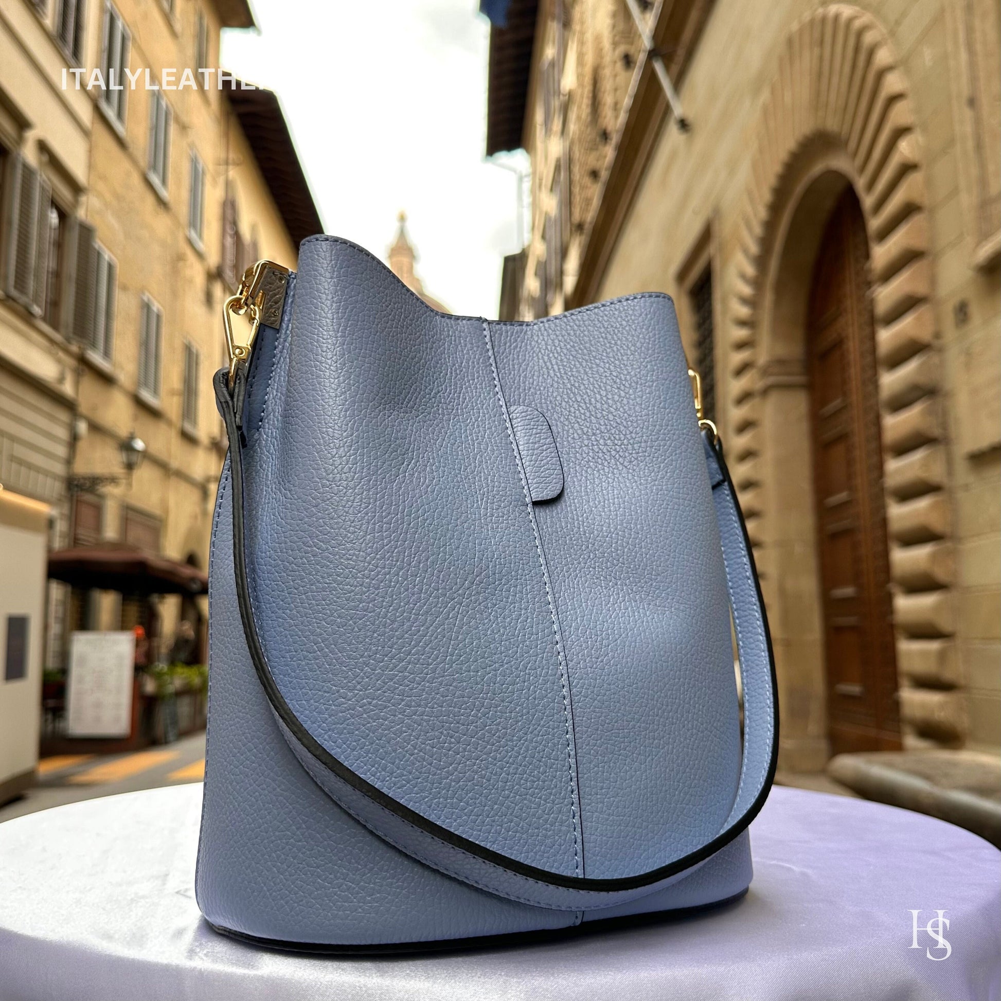 Italian Handmade Leather Bags For Woman l l Elegant Leather Tote From Florence || Made in Italy, Bucket bag