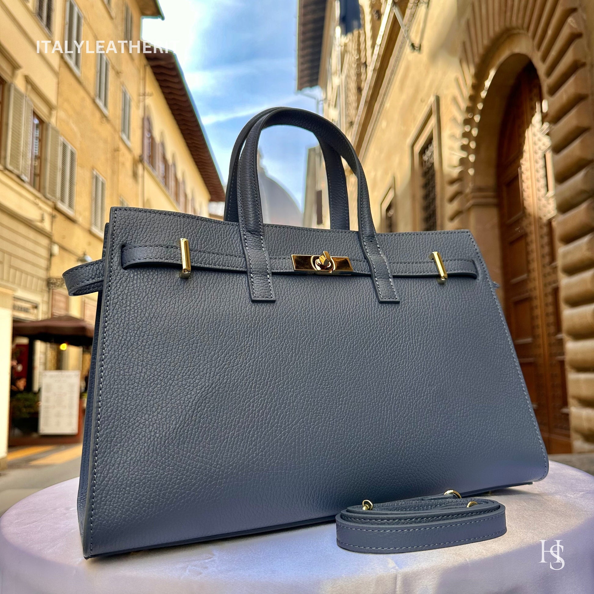 Italian Handmade Leather Bags for Women | Elegant Tote & Purse from Florence, Elegant tote , gold hardware bag