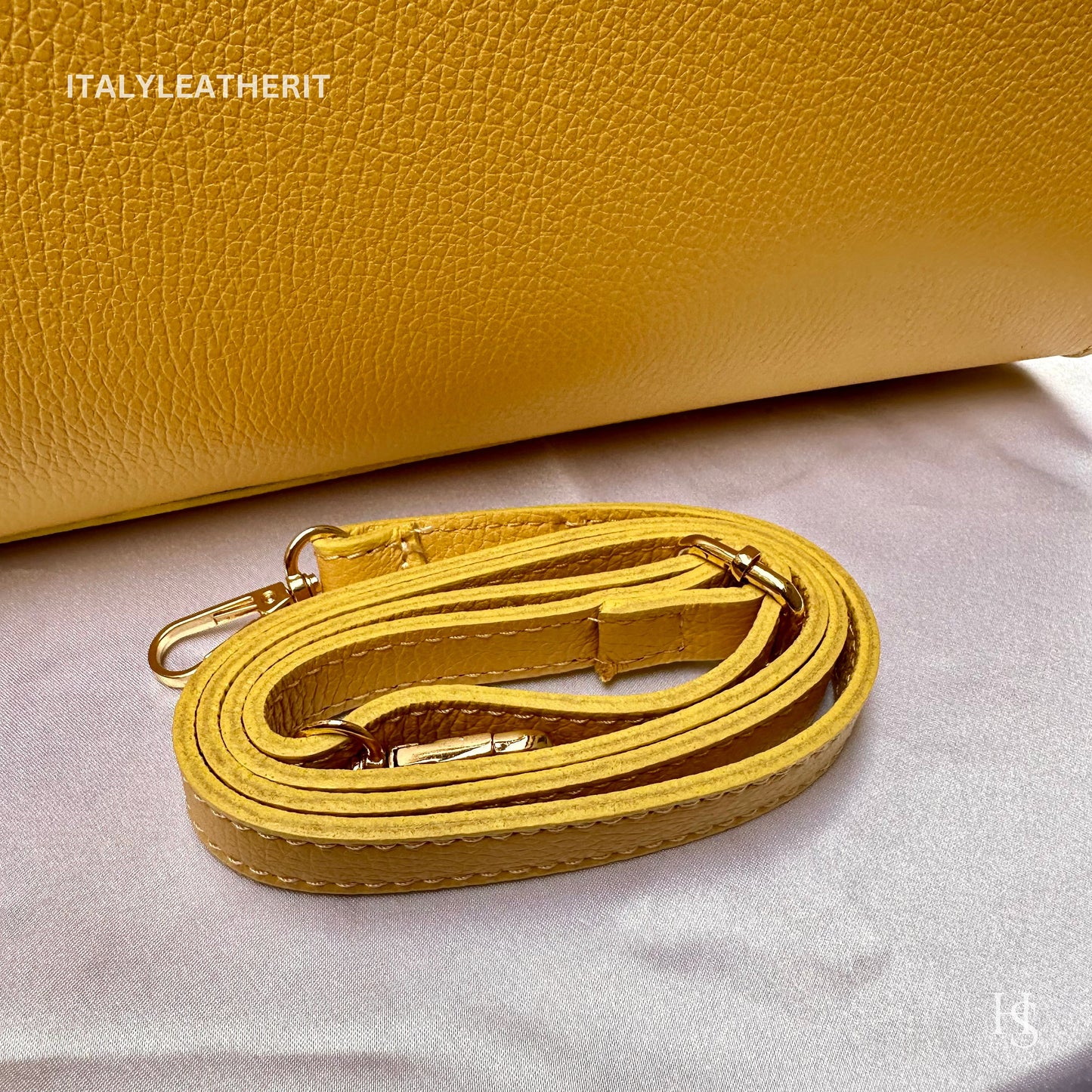 Italian Handmade Leather Bags for Women | Elegant Tote & Purse from Florence, made in Italy, Yellow Leather tote