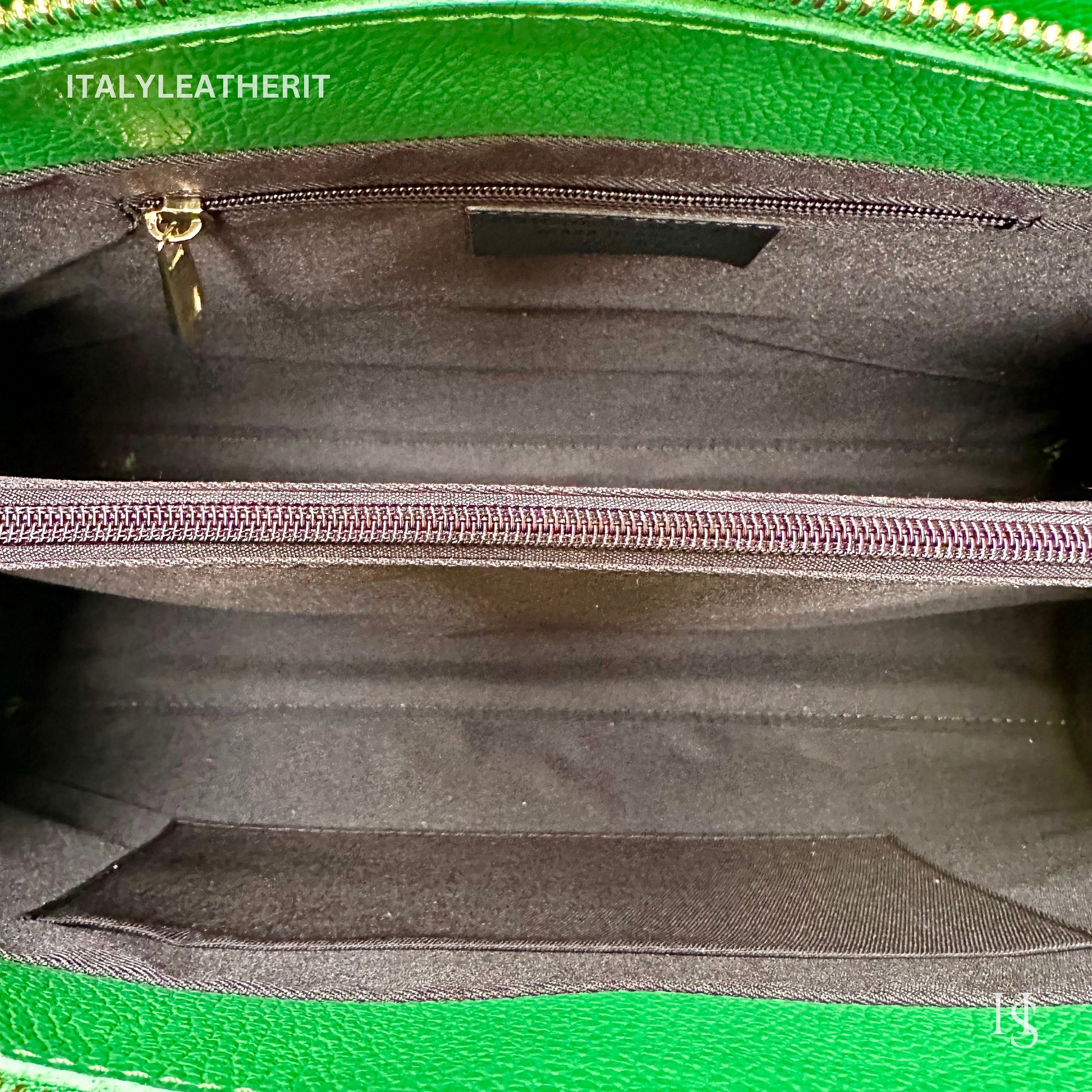 Italian Handmade Leather Bags for Women | Elegant Tote & Purse from Florence, made in Italy, Green Leather tote