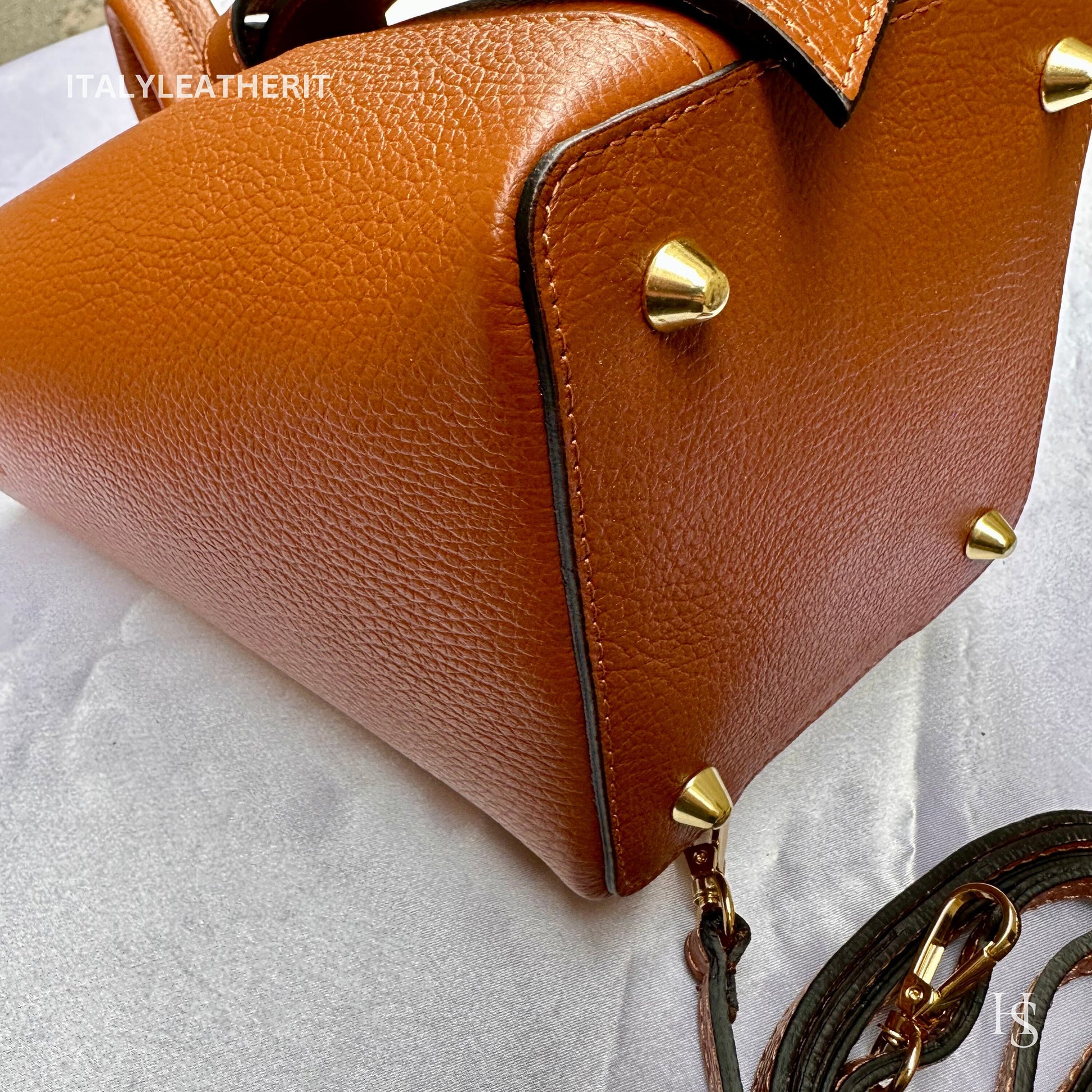 Italian Handmade Leather Bags For Women l l Elegant Leather Tote From Florence, Bucket bag, brown purse