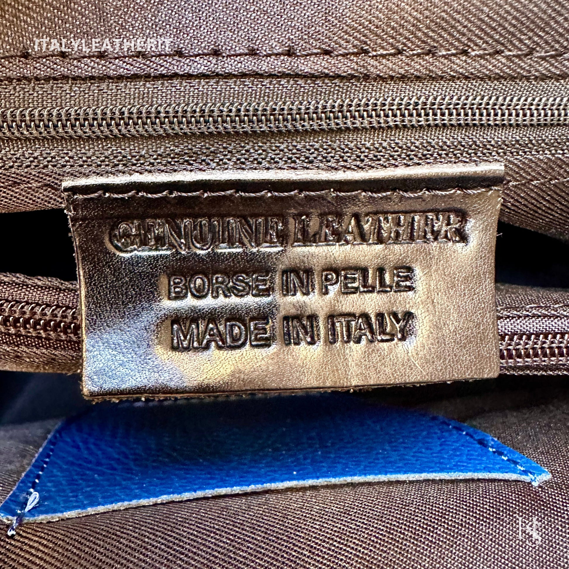 Italian Handmade Leather Bags For Women l l Elegant Leather Tote From Florence, Lock bag, Blue bag