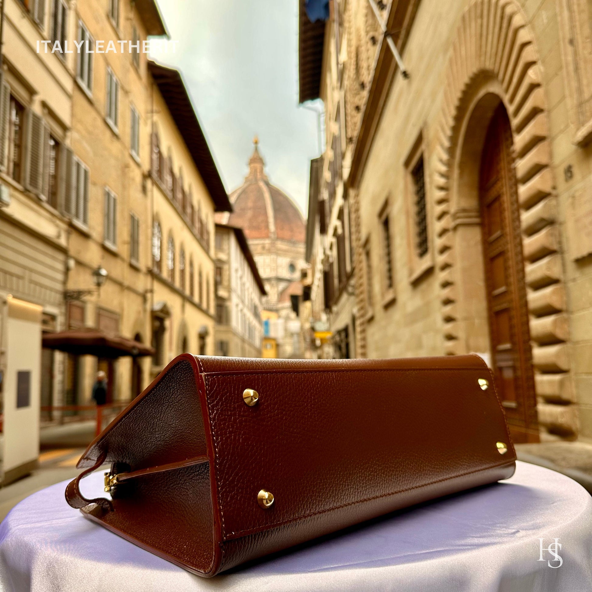 Italian Handmade Leather Bags for Women | Elegant Tote & Purse from Florence, made in Italy, Dark Brown Leather tote