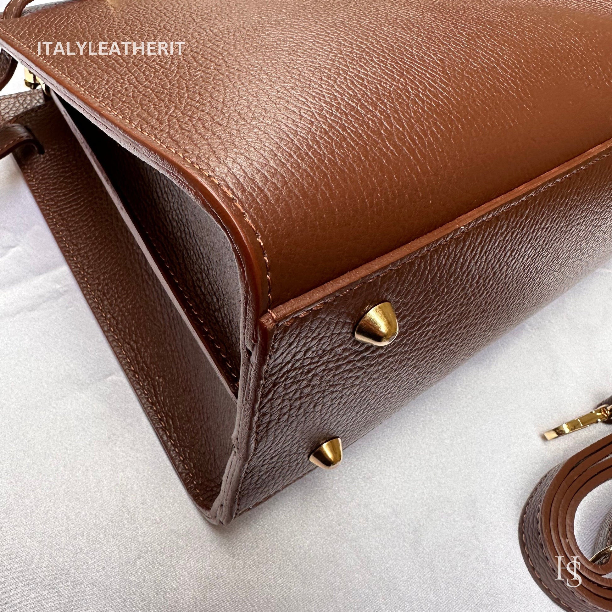 Italian Handmade Leather Bags for Women | Elegant Tote & Purse from Florence, made in Italy, Dark Brown Leather tote