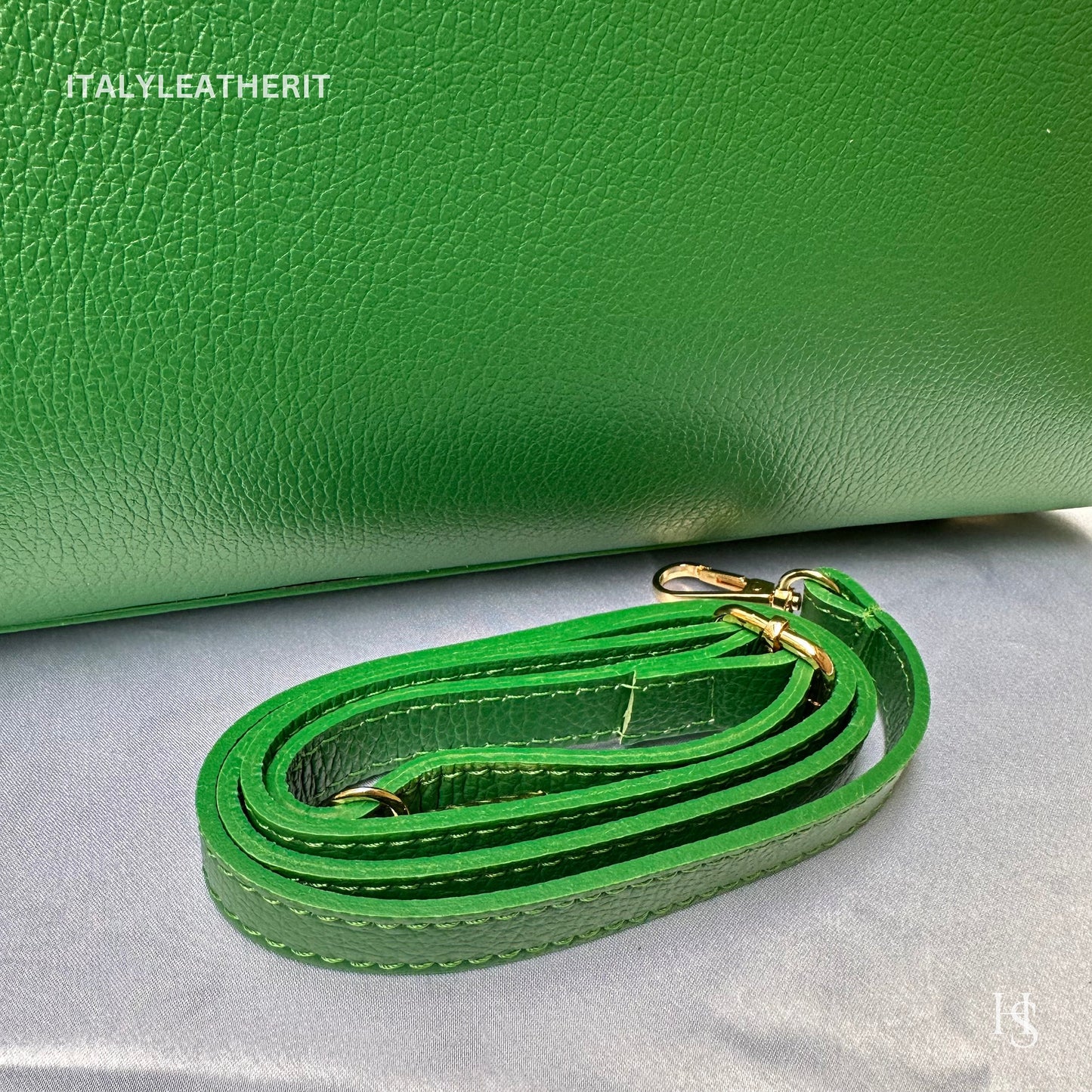 Italian Handmade Leather Bags for Women | Elegant Tote & Purse from Florence, made in Italy, Green Leather tote