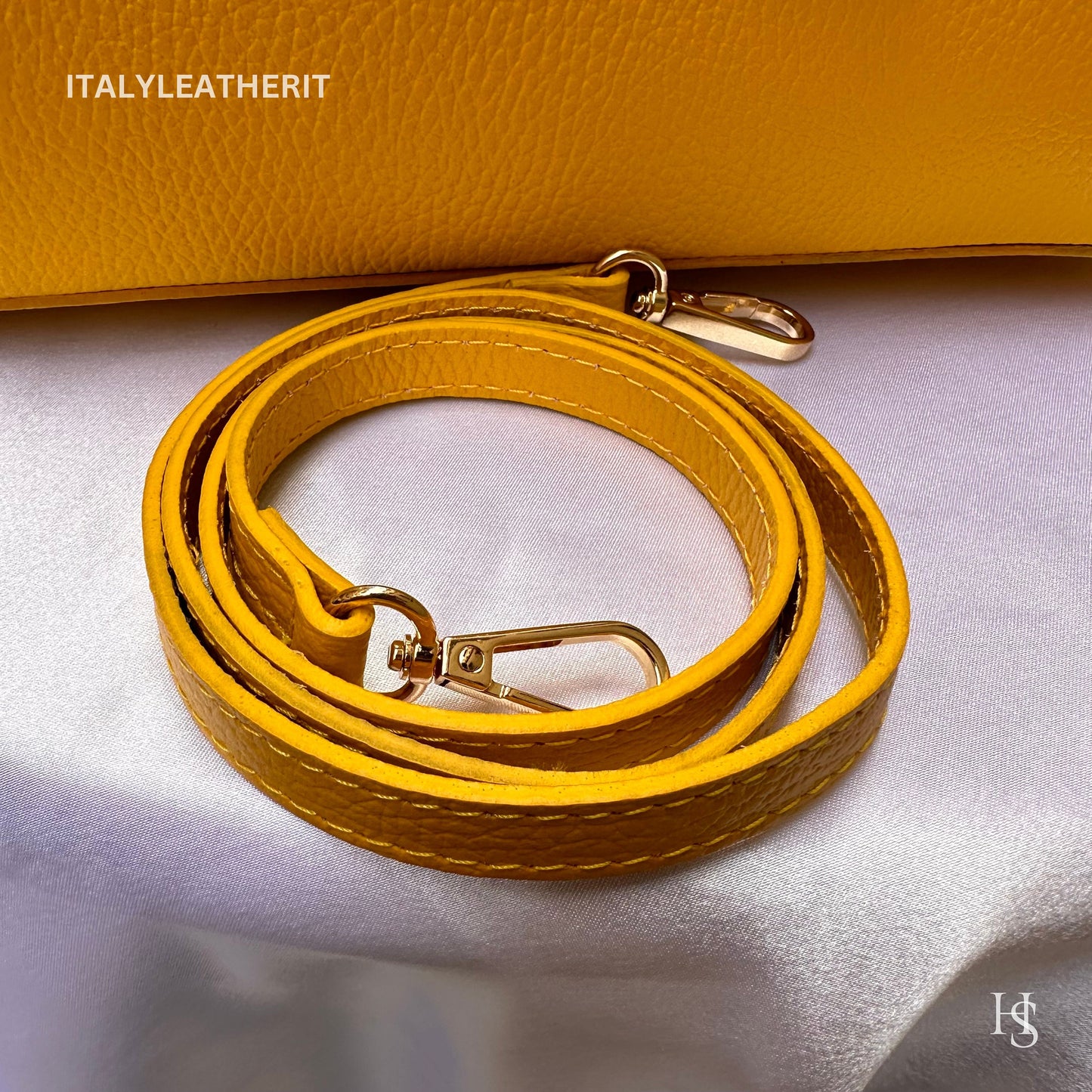 Italian Handmade Leather Bags For Women l l Elegant Leather Tote From Florence, Yellow Tote, Lock bag