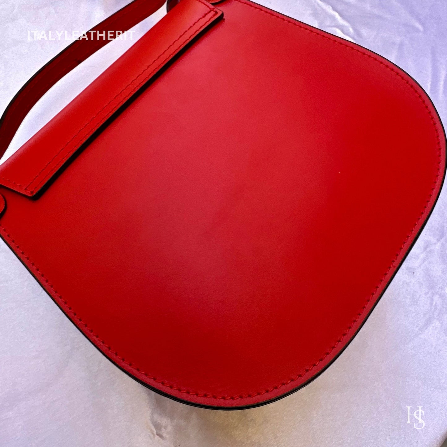 Italian Handmade Leather Bags For Women | Elegant Leather Tote From Florence | Red Crossbody Bag