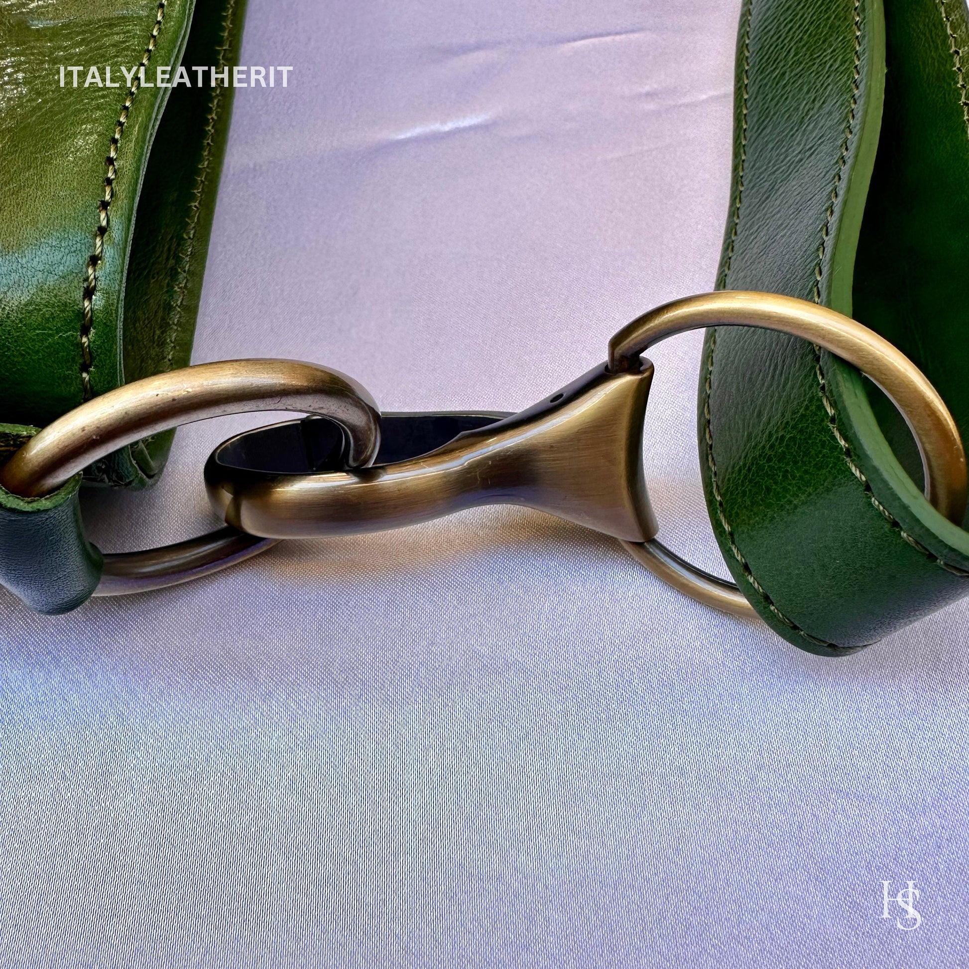 Italian Handmade Leather Bags For Women l l Elegant Leather Tote From Florence, Made in Italy, Green Leather purse