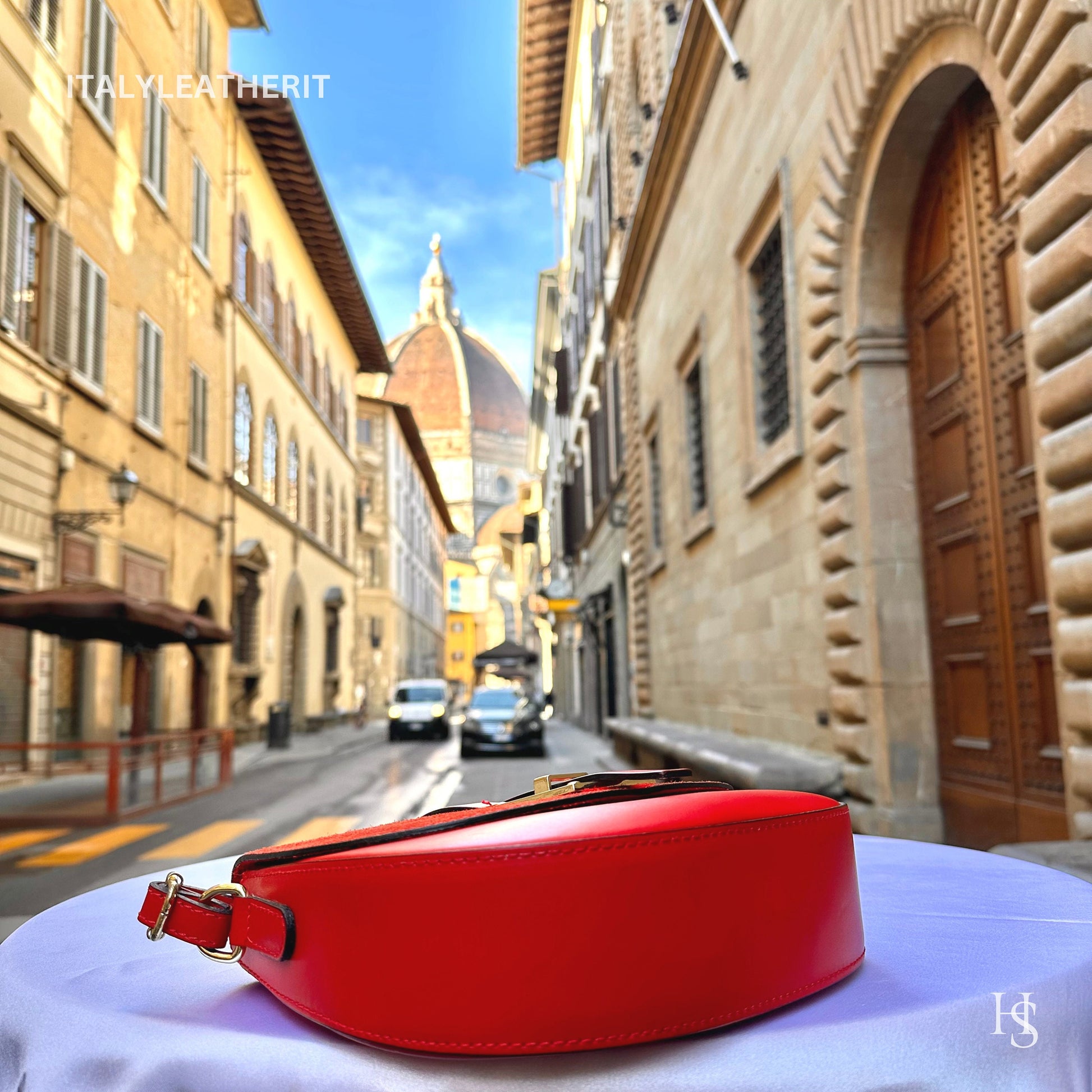 Italian Handmade Leather Bags For Women | Elegant Red Leather Tote From Florence, Red Crossbody Bag