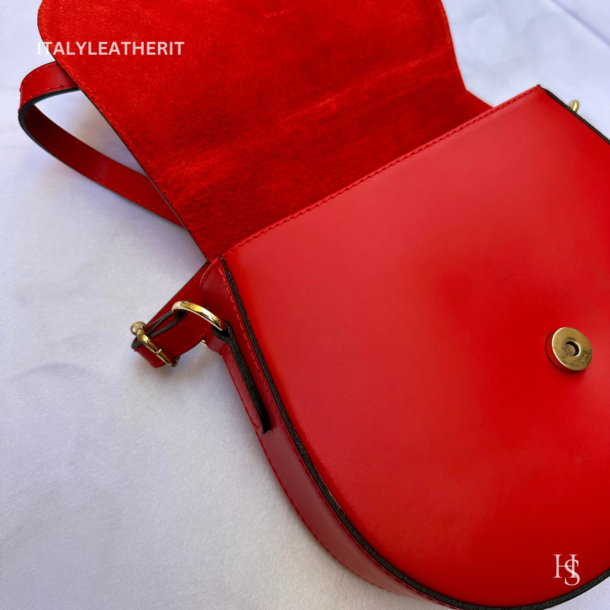 Italian Handmade Leather Bags For Women | Elegant Red Leather Tote From Florence, Red Crossbody Bag