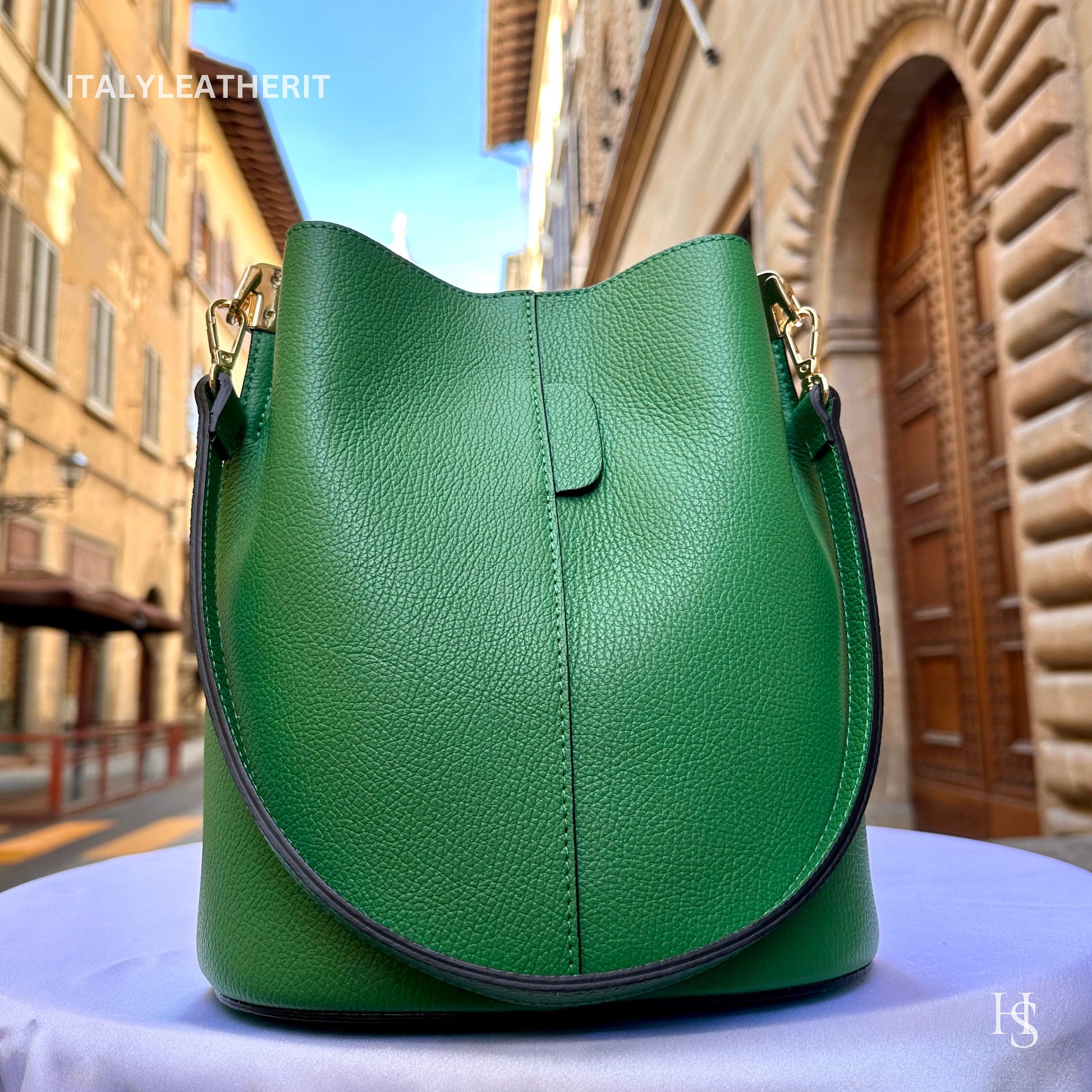 Italian Handmade Leather Bags For Woman l l Elegant Leather Tote From Florence || Made in Italy, Bucket bag
