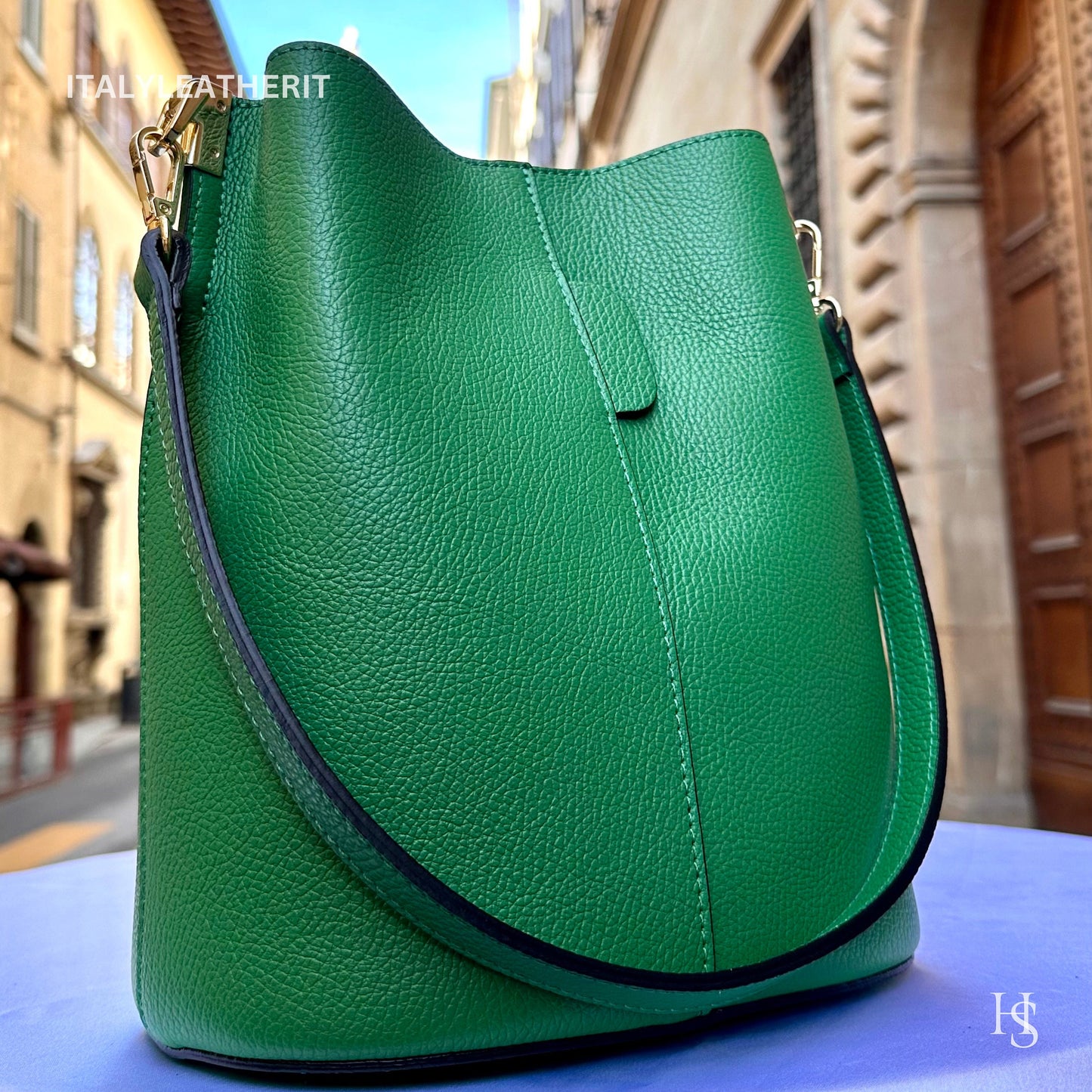 Italian Handmade Leather Bags For Woman l l Elegant Leather Tote From Florence || Made in Italy, Bucket bag