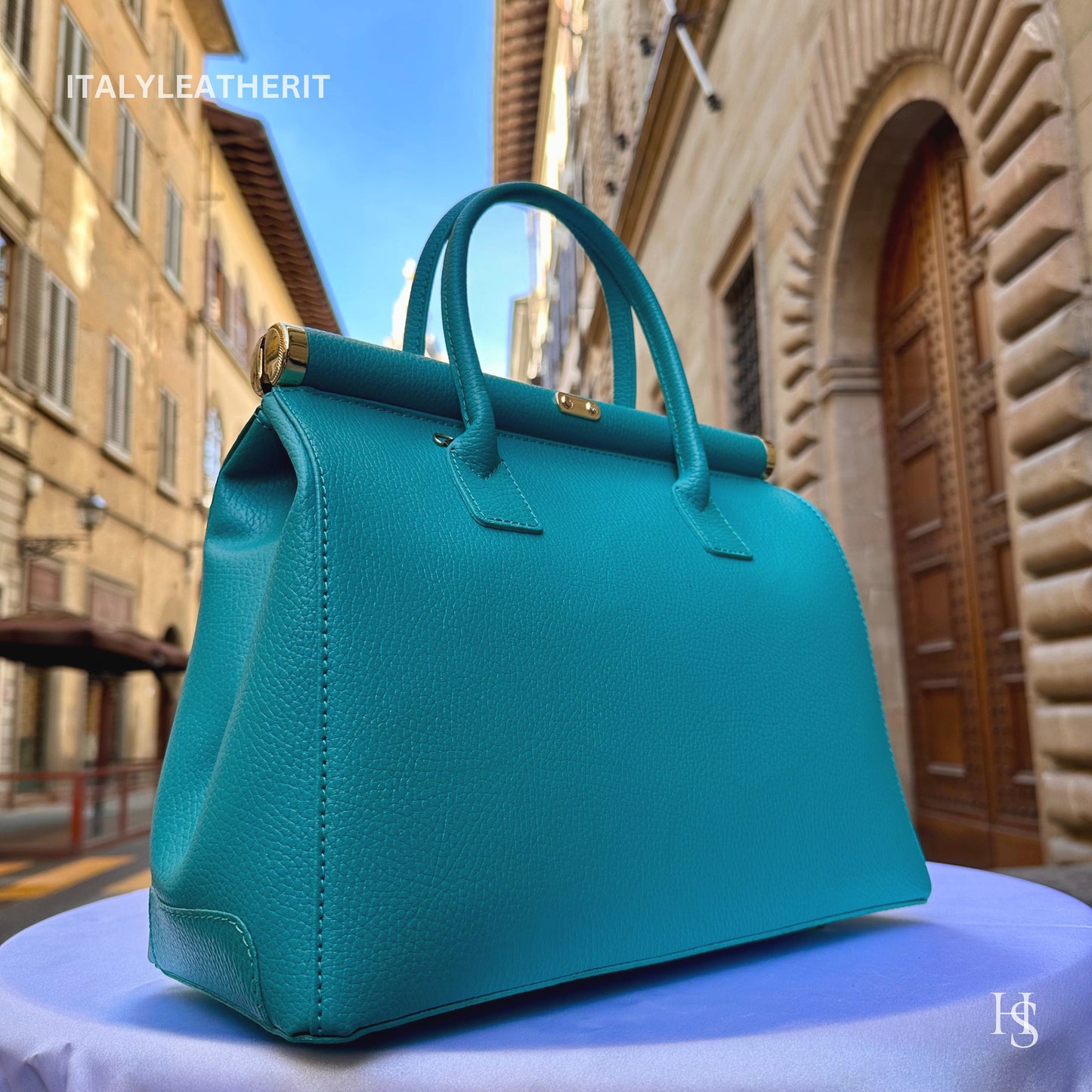 Italian Handmade Leather Bags For Women l Elegant Leather Tote From Florence, Lock bag, Tiffany bag