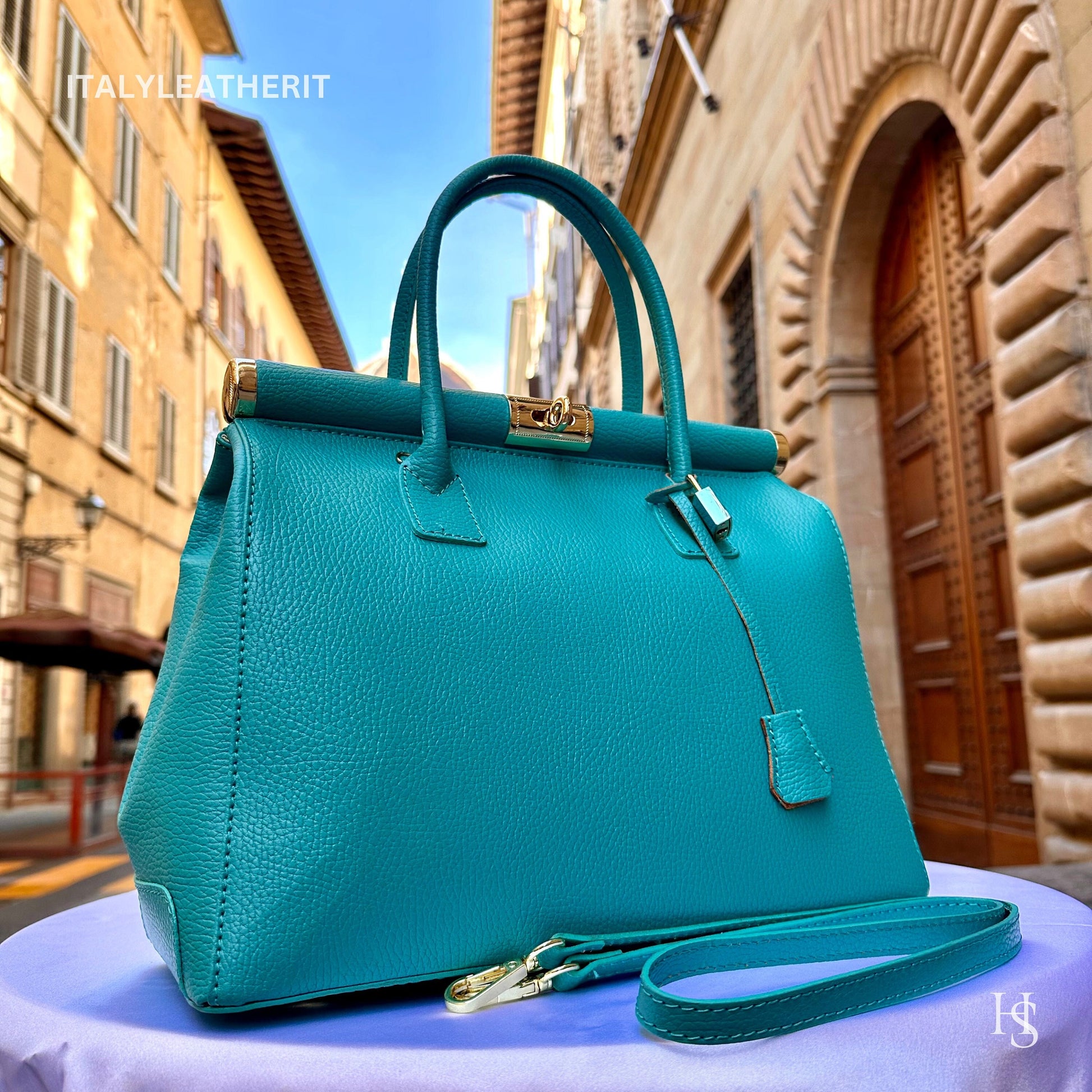 Italian Handmade Leather Bags For Women l Elegant Leather Tote From Florence, Lock bag, Tiffany bag