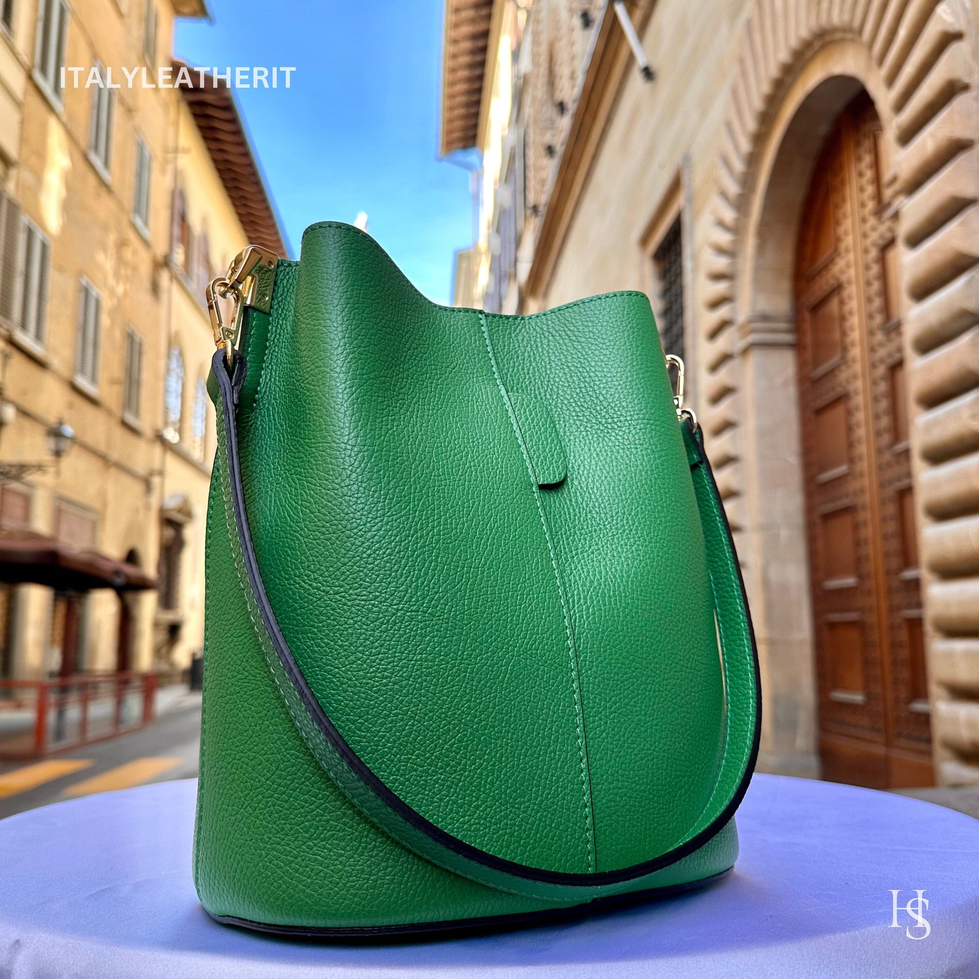 Italian Handmade Leather Bags For Woman l l Elegant Leather Tote From Florence || Made in Italy, Bucket bag