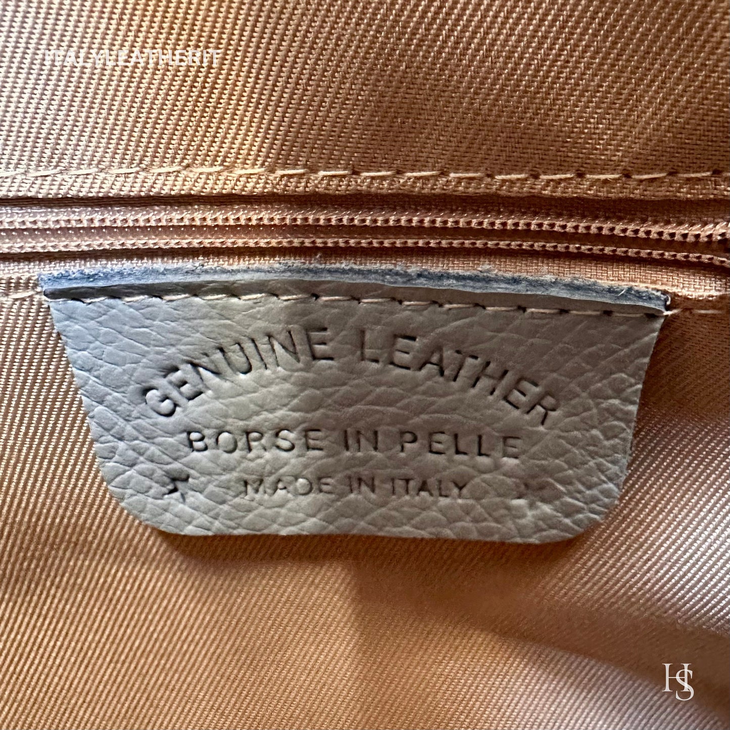 Italian Handmade Leather Bags For Women l l Elegant Leather Tote From Florence with bee-shaped lobster clasp closure