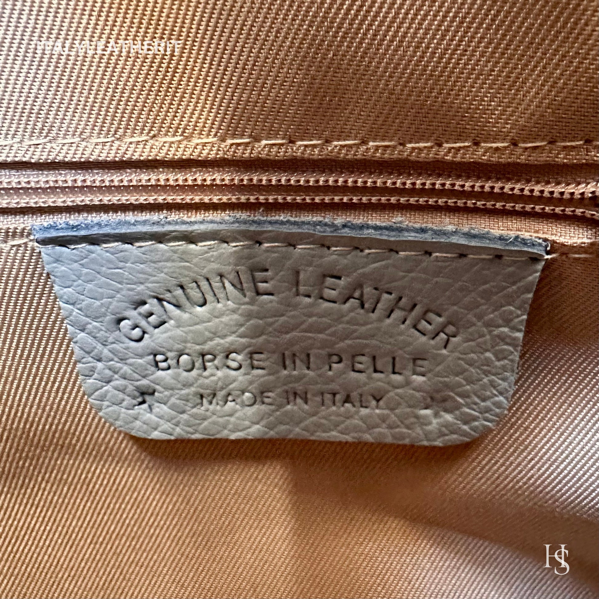 Italian Handmade Leather Bags For Women l l Elegant Leather Tote From Florence with bee-shaped lobster clasp closure
