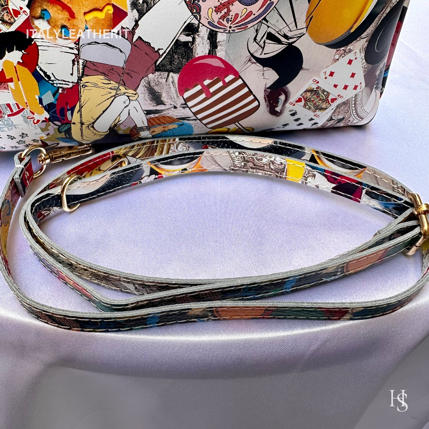 Italian Handmade Leather Bags For Women l l Elegant Leather Tote From Florence, Italy, Pop Art Bag