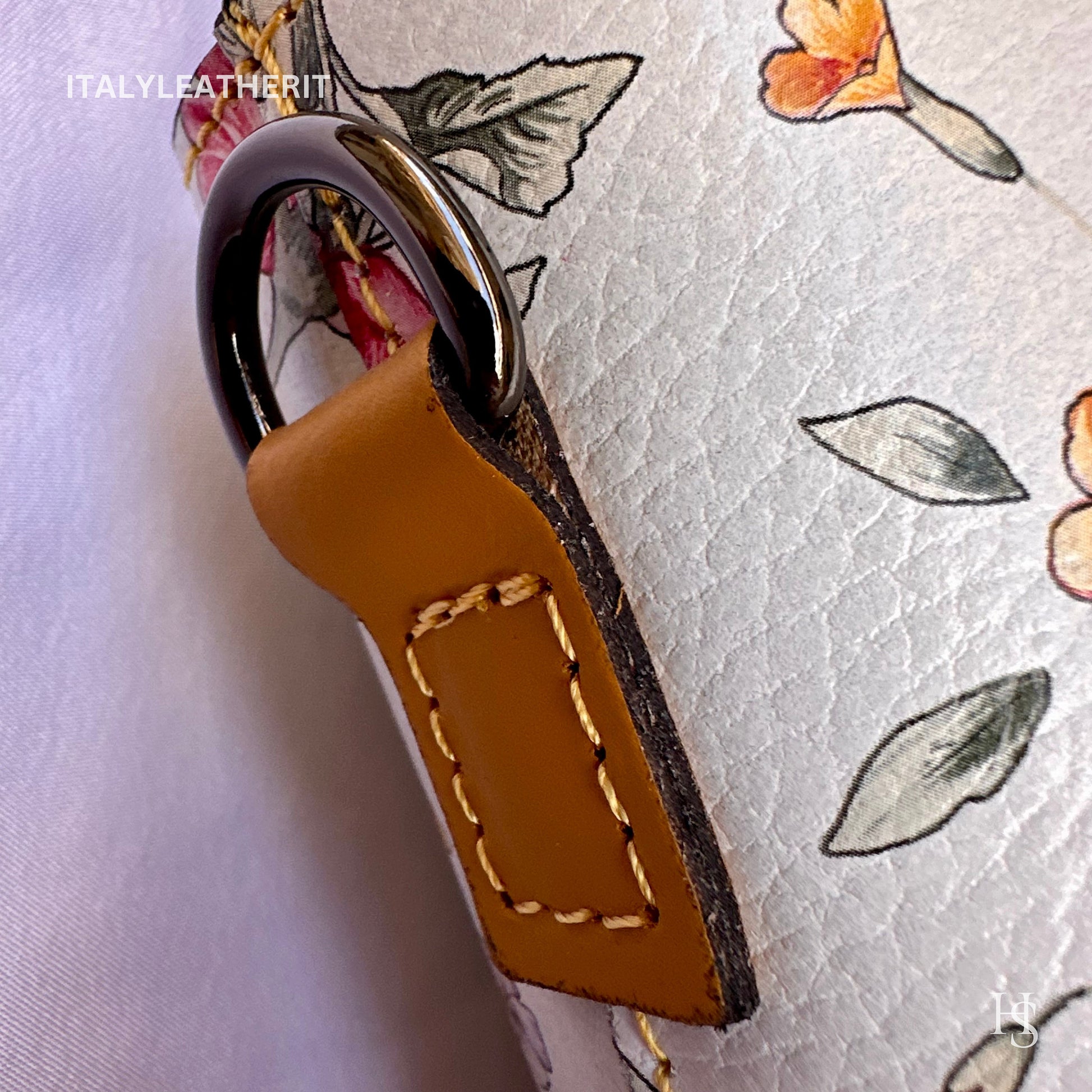 Italian Handmade Leather Bags For Woman l l Elegant Leather Tote From Florence || Made in Italy , Flower Purse