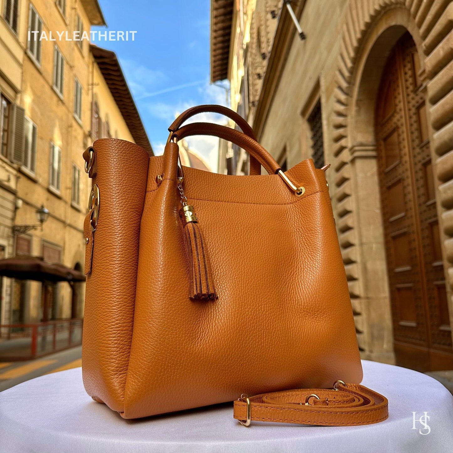 Italian Handmade Leather Bags For Women | Elegant Brown Leather Tote From Florence, Italy | Premium Craftsmanship