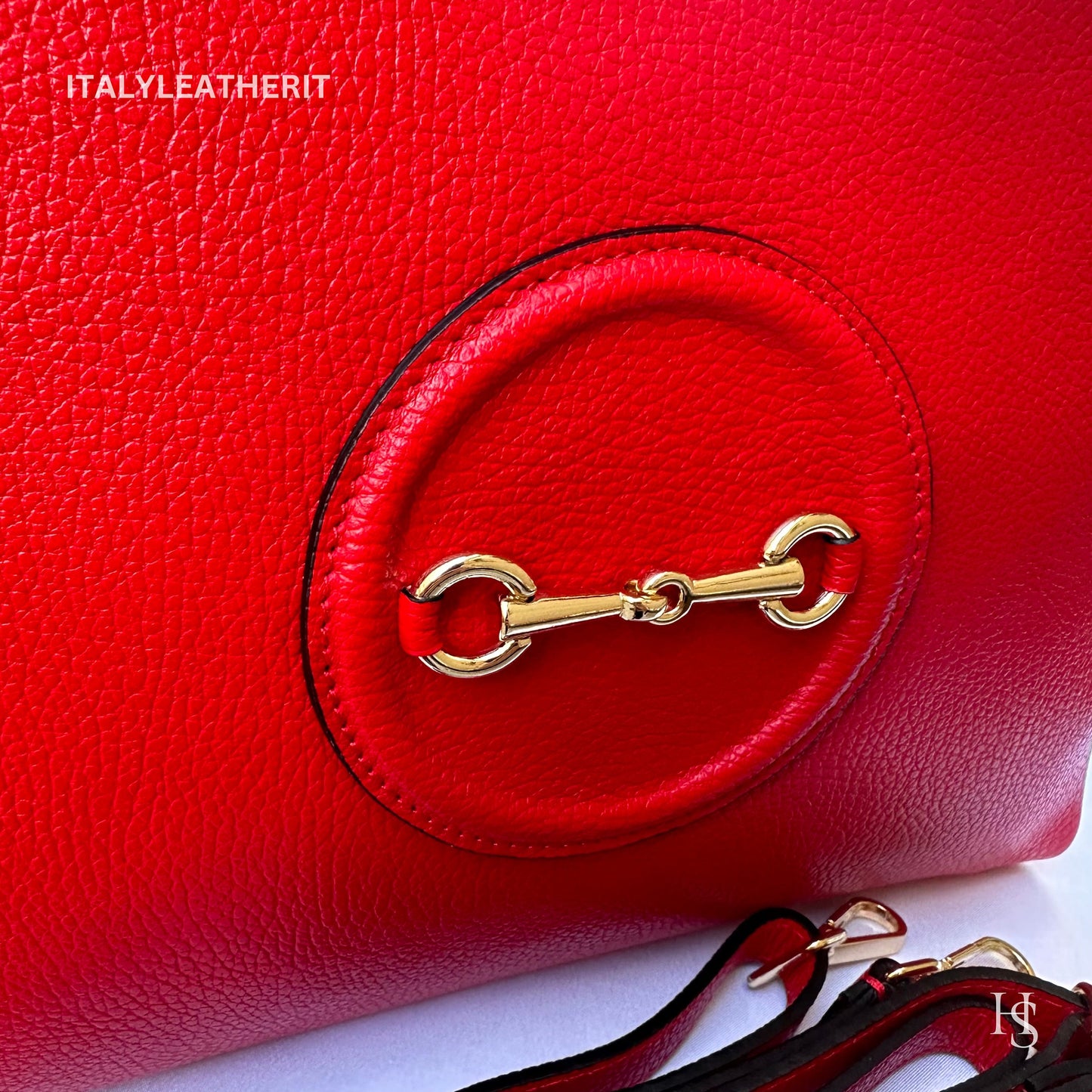 Italian Handmade Leather Bags For Women | Elegant Red Leather Tote From Florence | Made in Italy