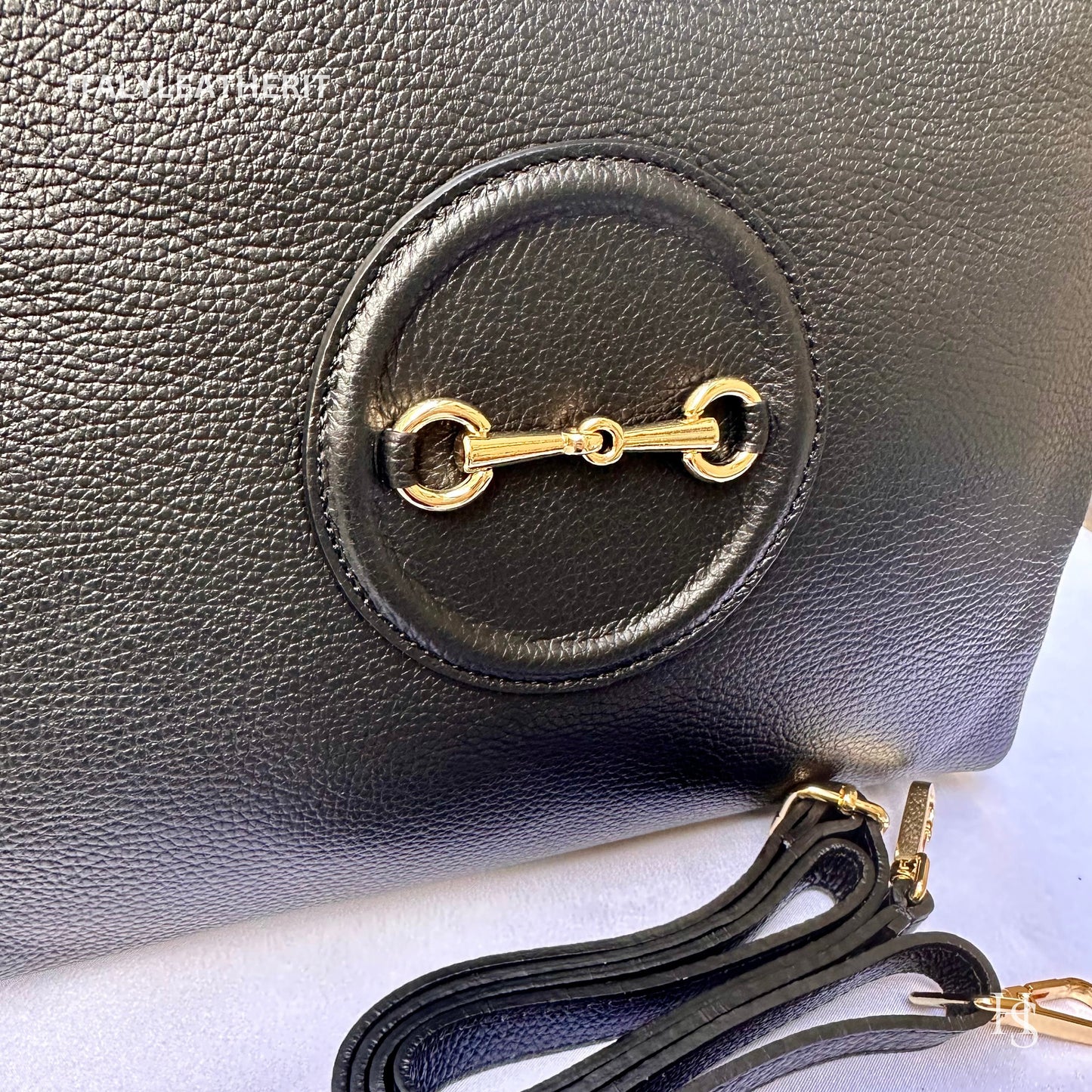 Italian Handmade Leather Bags For Women l l Elegant Leather Tote From Florence, Made in Italy, Black bag