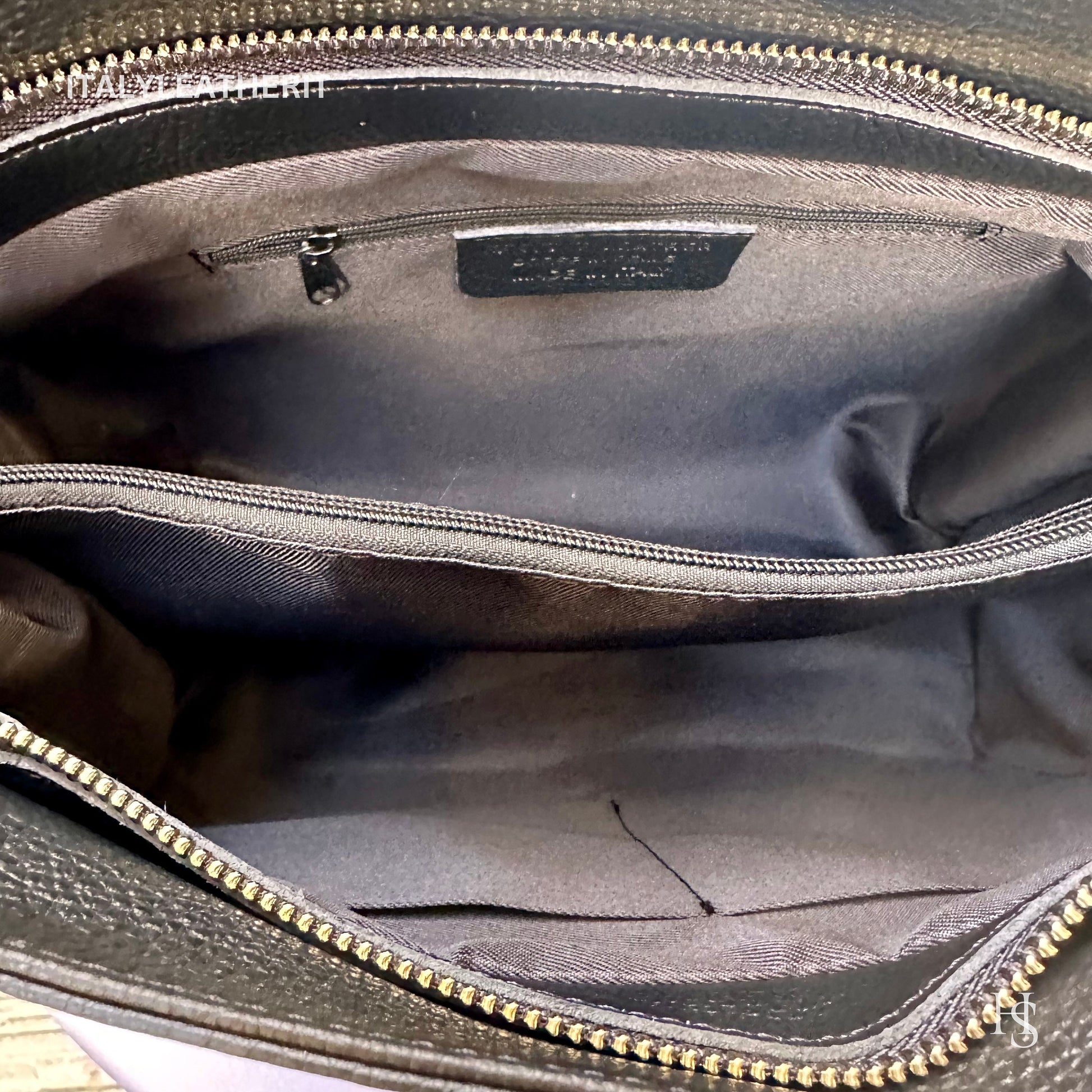 Italian Handmade Leather Bags For Women l l Elegant Leather Tote From Florence, Made in Italy, Black bag