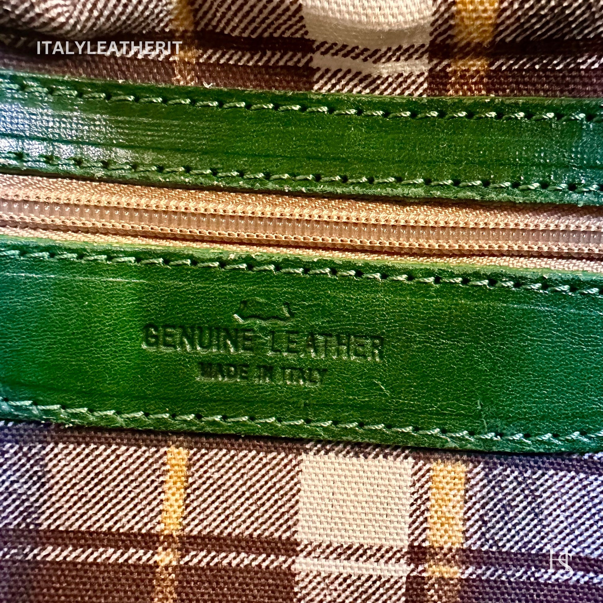 Italian Handmade Leather Bags For Women l l Elegant Leather Tote From Florence, Made in Italy, Green Leather purse