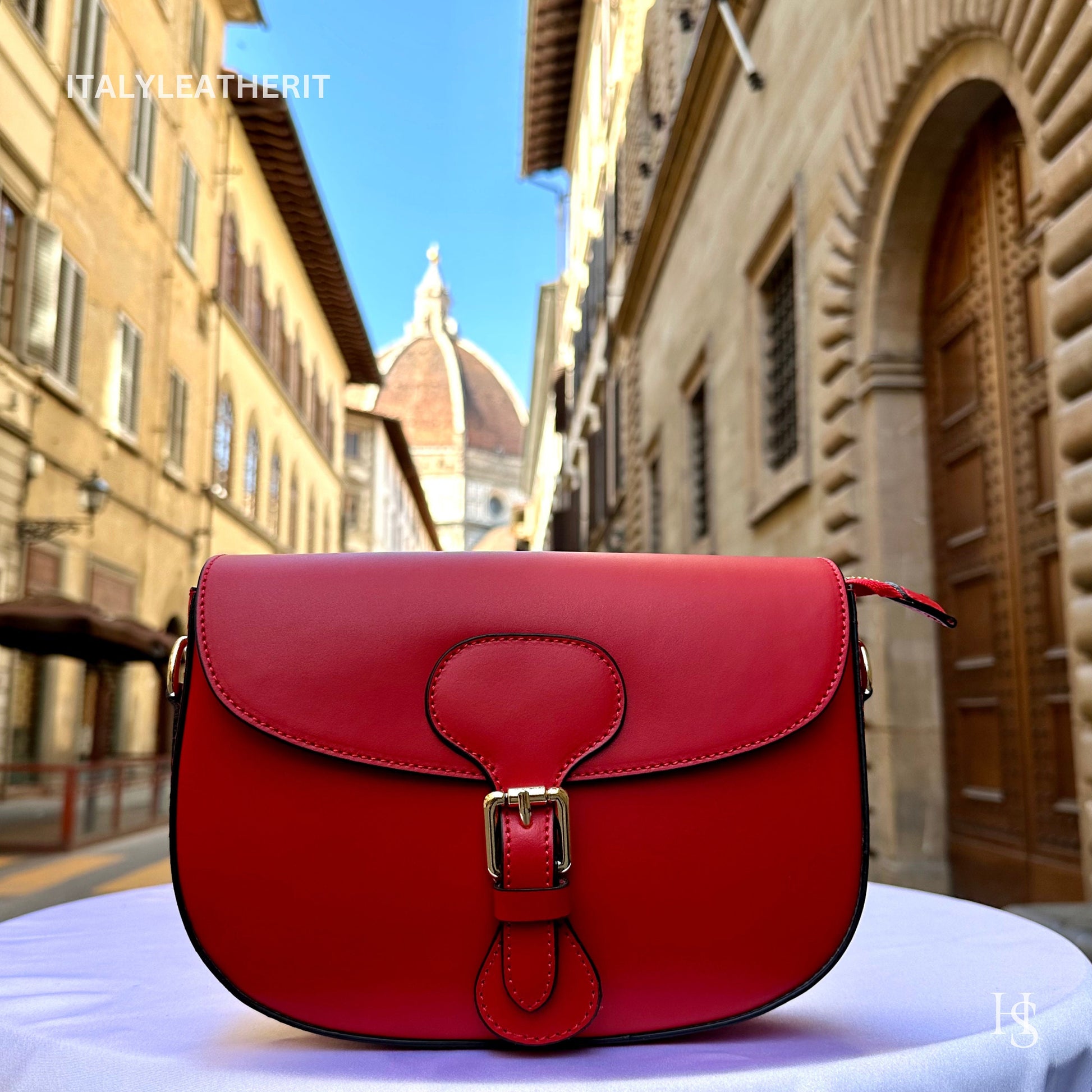 Italian Handmade Leather Bags for Women | Elegant Leather Tote & Red Crossbody Bag from Florence, Made in Italy