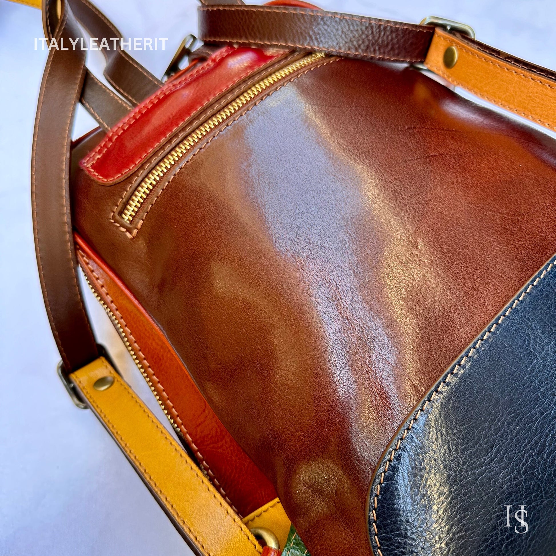 Italian Unisex Handmade Tuscan Leather Backpack From Florence Made In Italy, Stylish, Authentic, and Durable