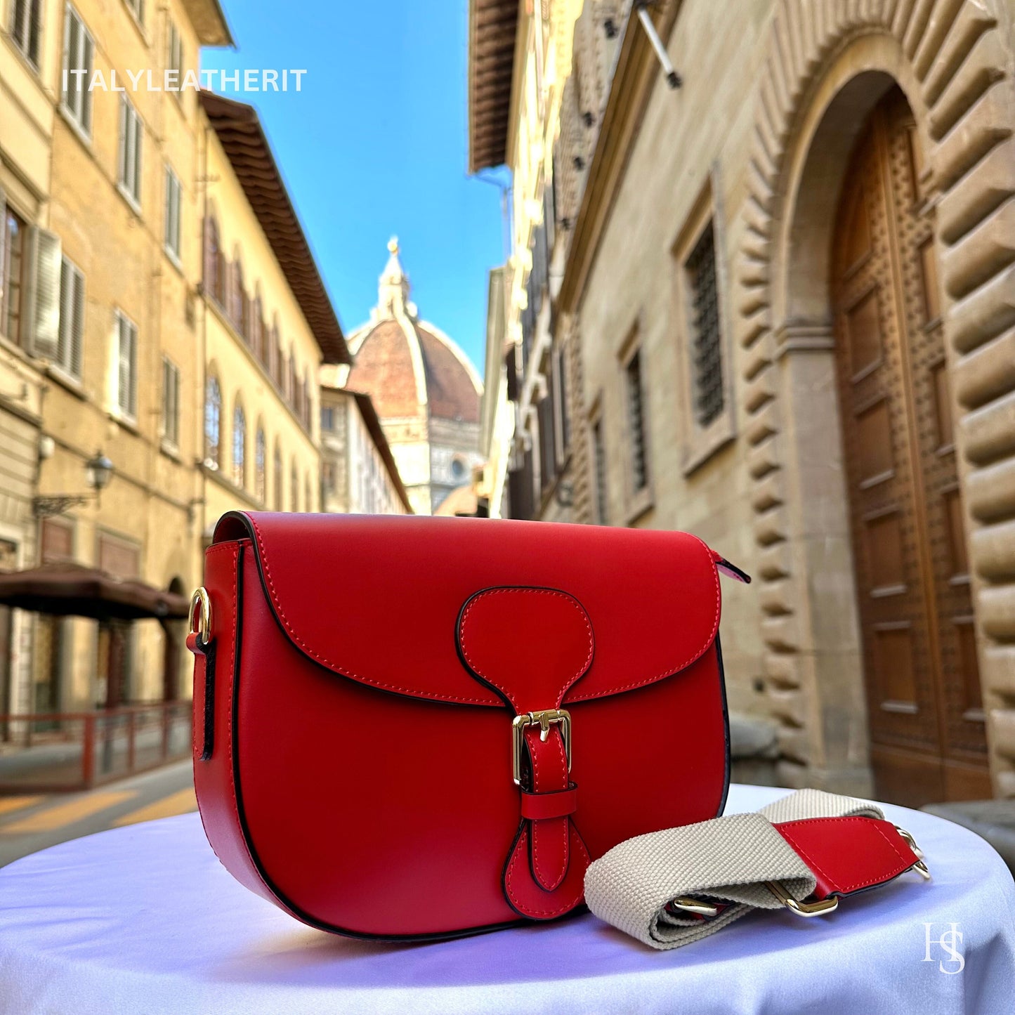 Italian Handmade Leather Bags for Women | Elegant Leather Tote & Red Crossbody Bag from Florence, Made in Italy