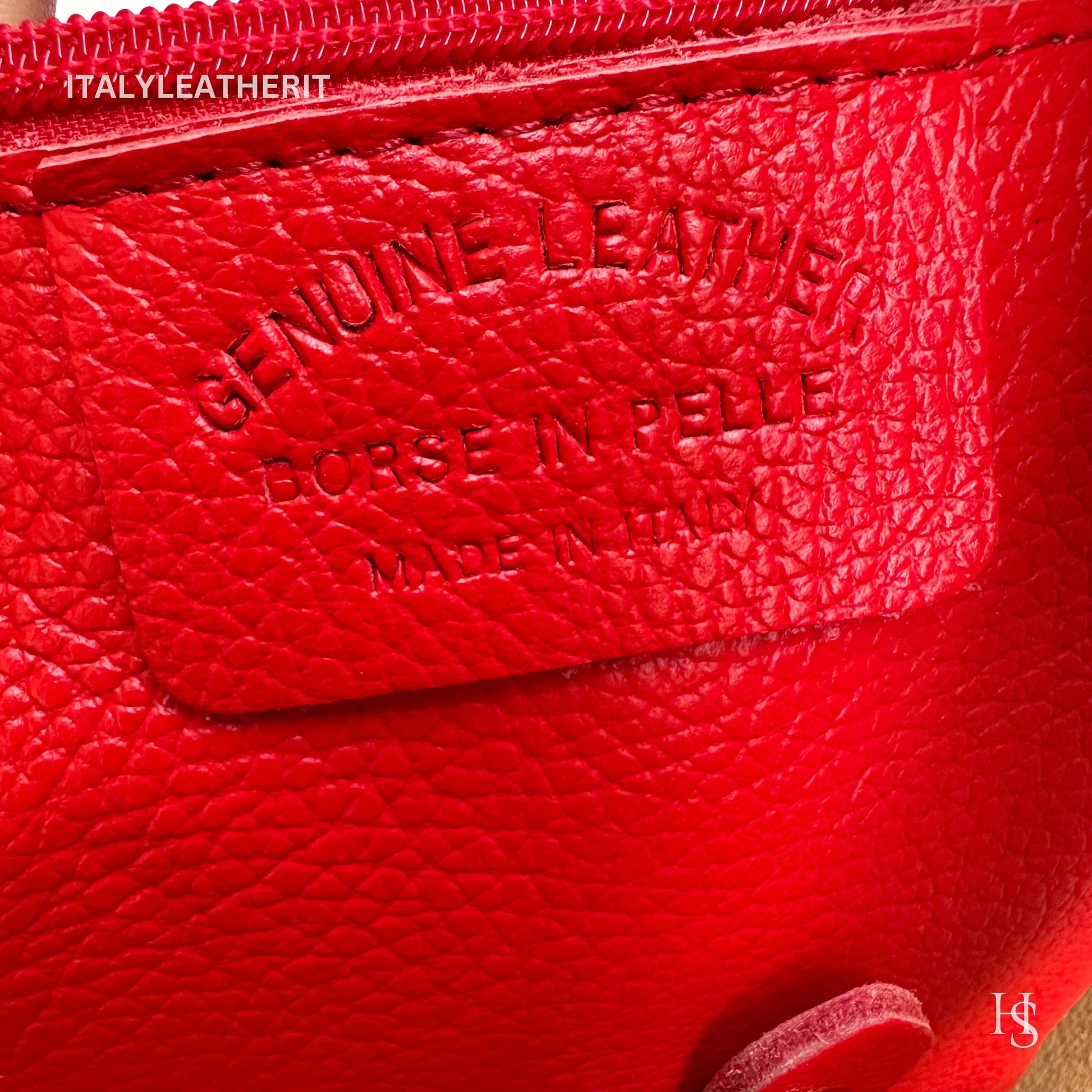 Italian Handmade Leather Bags For Women l l Elegant Leather Tote From Florence, Bucket bag, red leather tote, Made in Italy