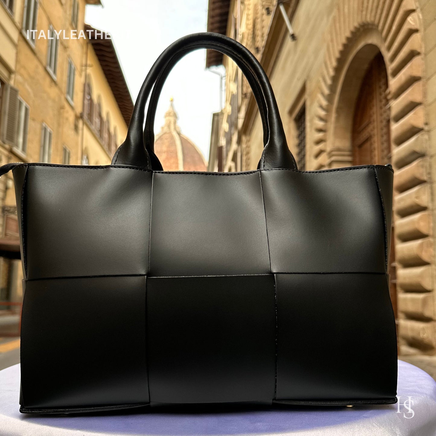 Italian Handmade Leather Bags for Women | Elegant Tote & Purse from Florence, Ladies bag, black bag, made in Italy