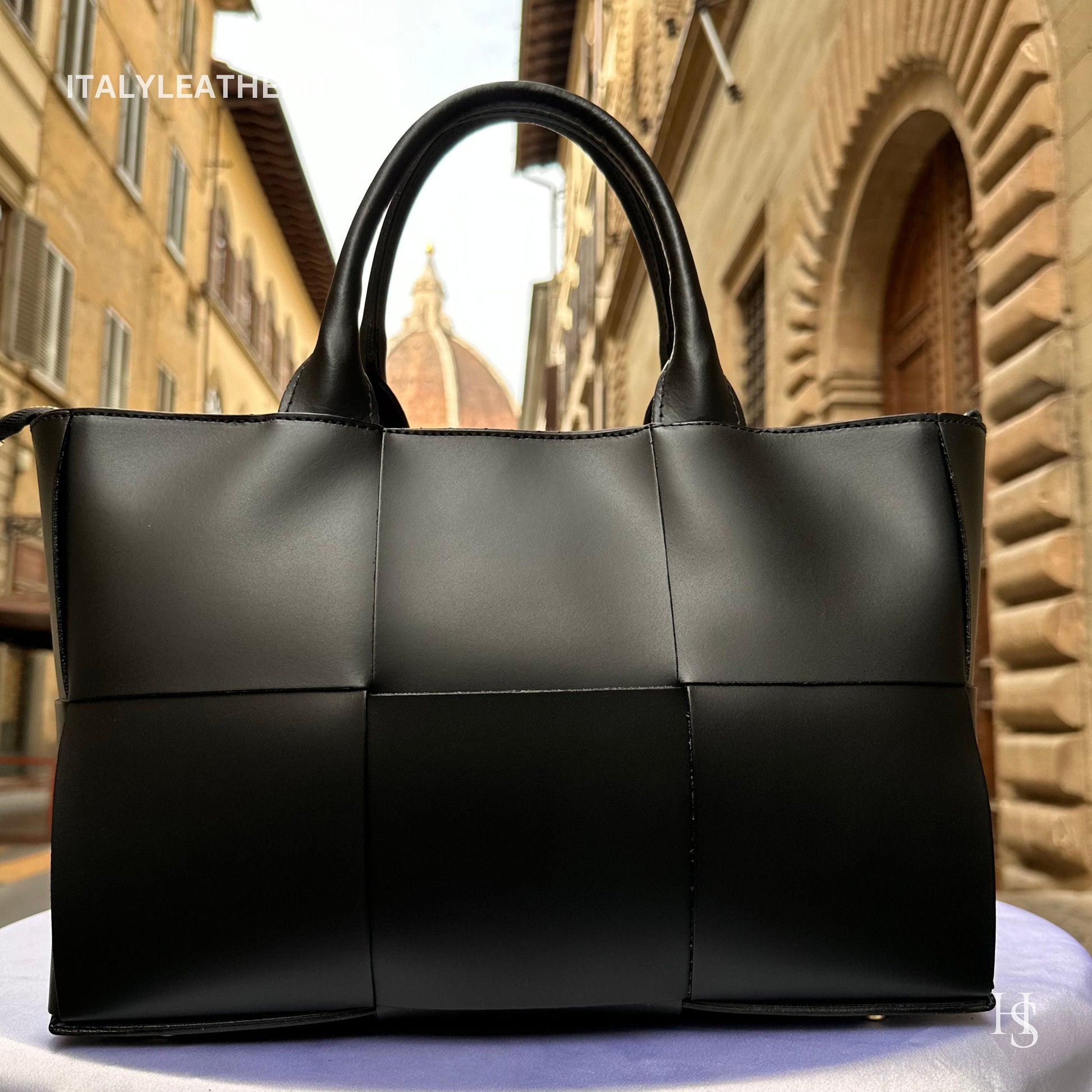 Italian Handmade Leather Bags for Women | Elegant Tote & Purse from Florence, Ladies bag, black bag, made in Italy