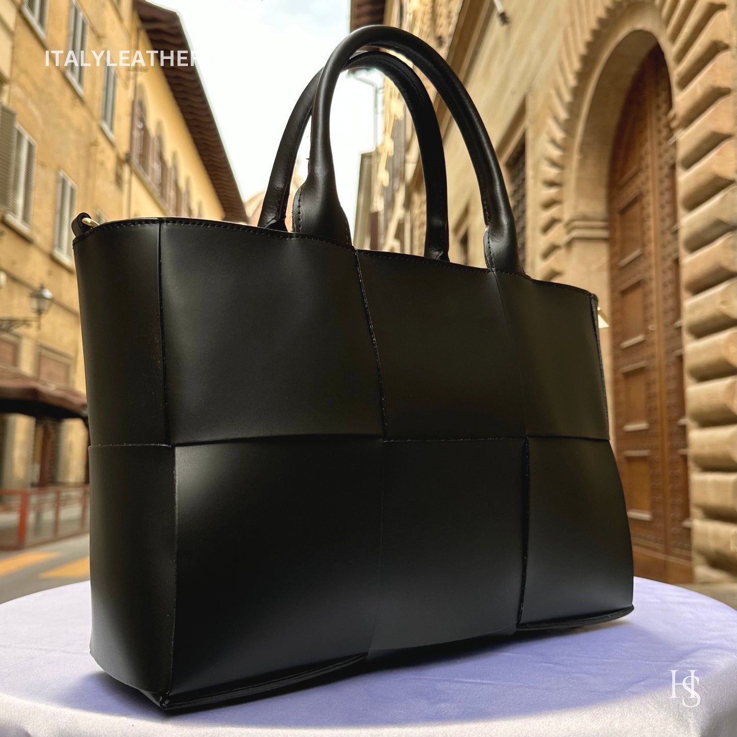 Italian Handmade Leather Bags for Women | Elegant Tote & Purse from Florence, Ladies bag, black bag, made in Italy
