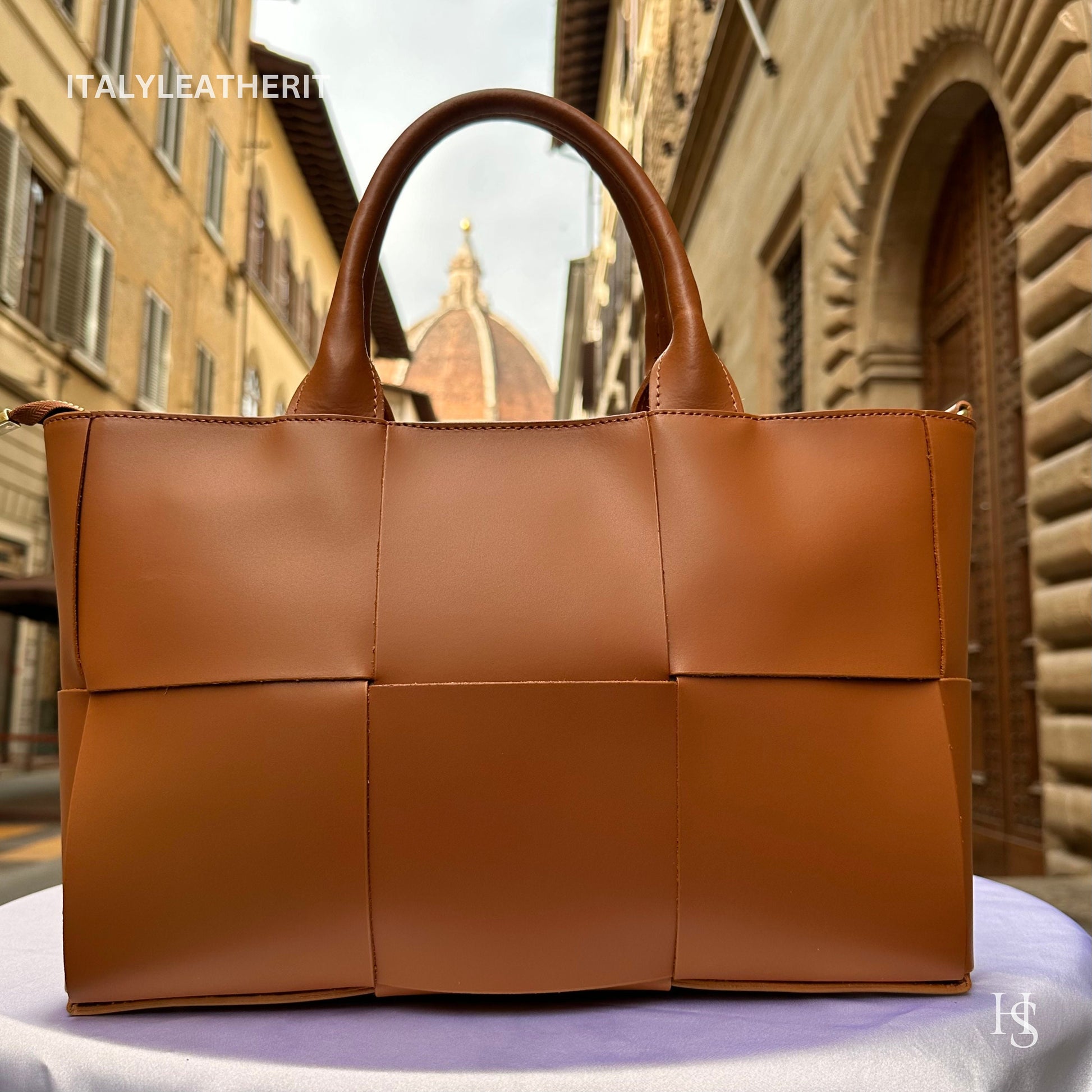 Italian Handmade Leather Bags for Women | Elegant Tote & Purse from Florence, Ladies bag, brown leather tote, large bag