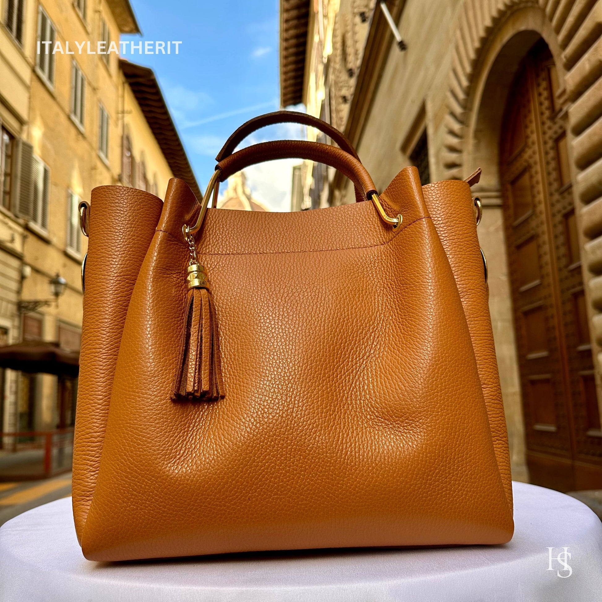Italian Handmade Leather Bags For Women | Elegant Brown Leather Tote From Florence, Italy | Premium Craftsmanship