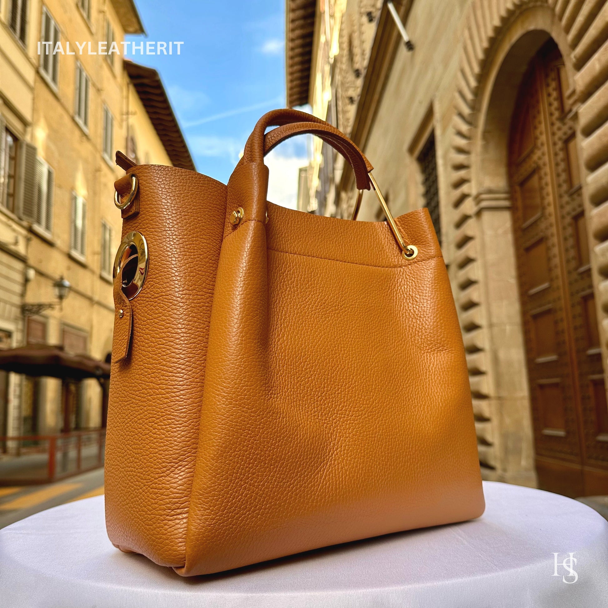 Italian Handmade Leather Bags For Women | Elegant Brown Leather Tote From Florence, Italy | Premium Craftsmanship