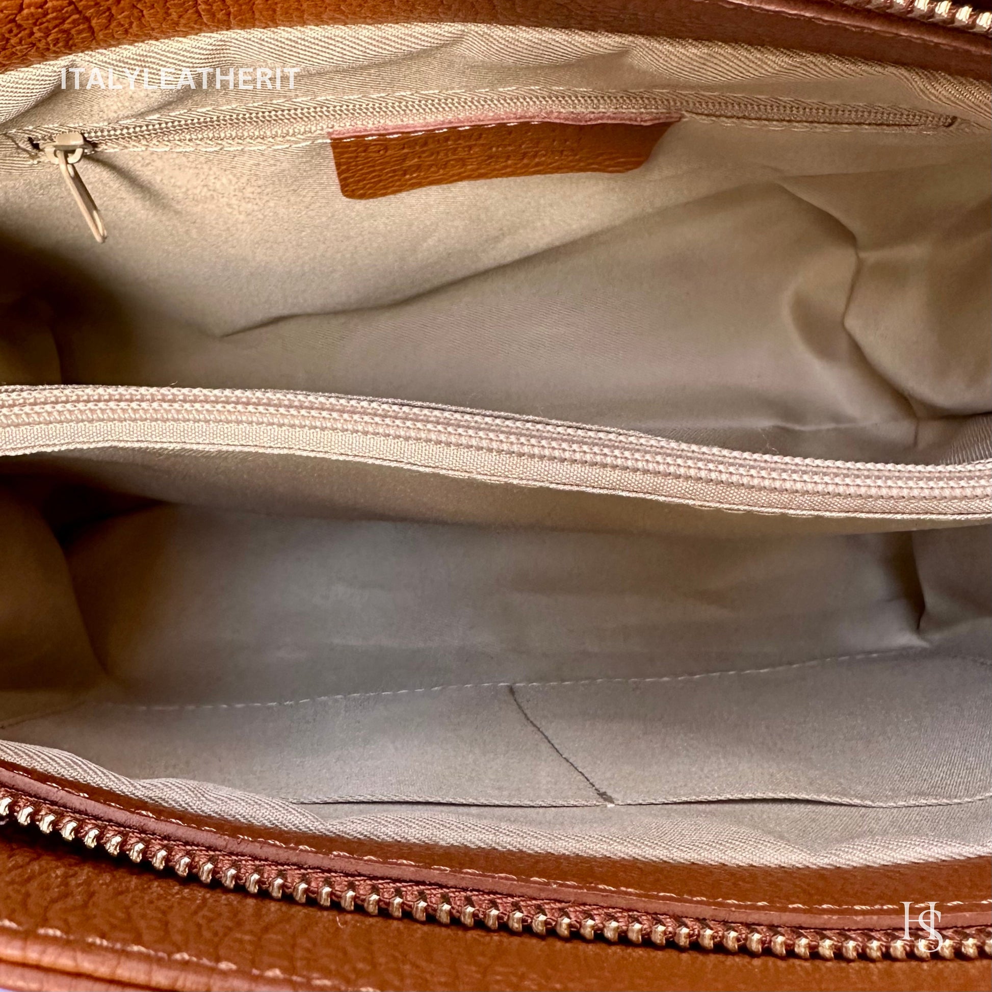 Italian Handmade Leather Bags For Women l l Elegant Leather Tote From Florence, Made in Italy, Brown Tote