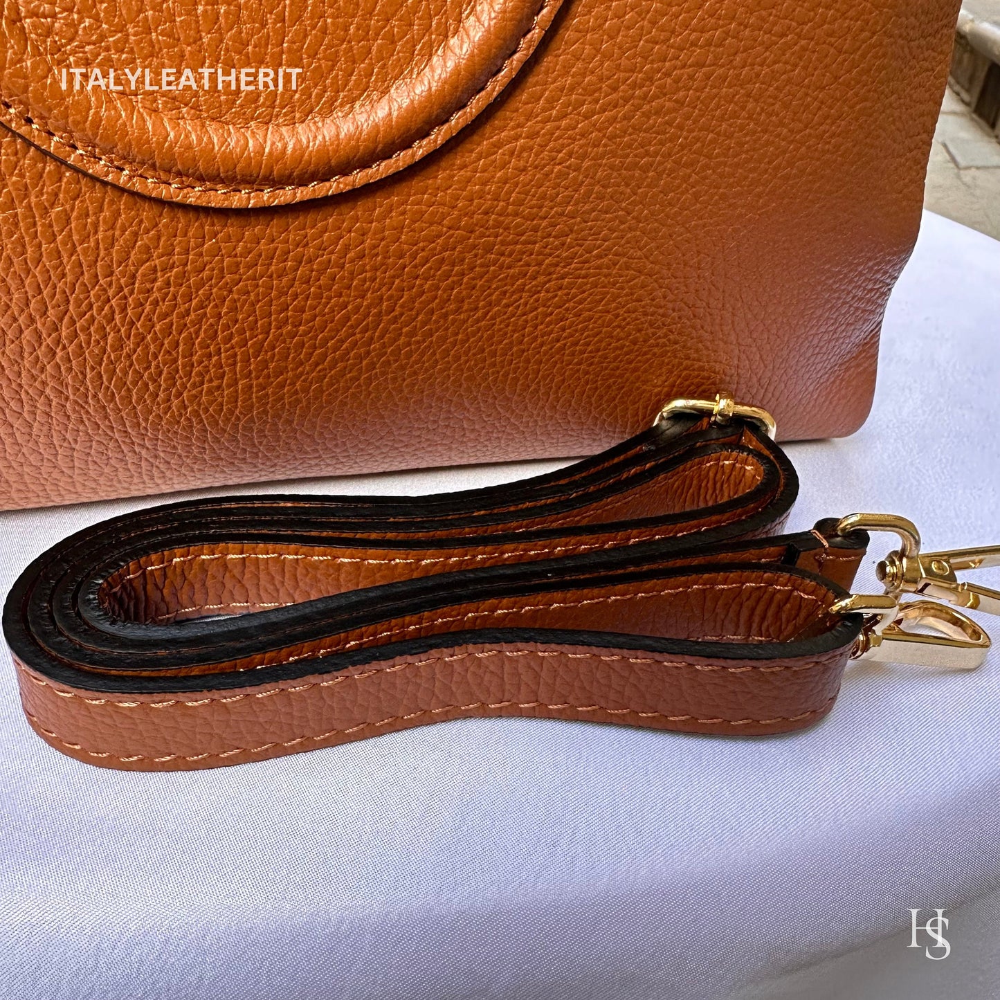 Italian Handmade Leather Bags For Women l l Elegant Leather Tote From Florence, Made in Italy, Brown Tote
