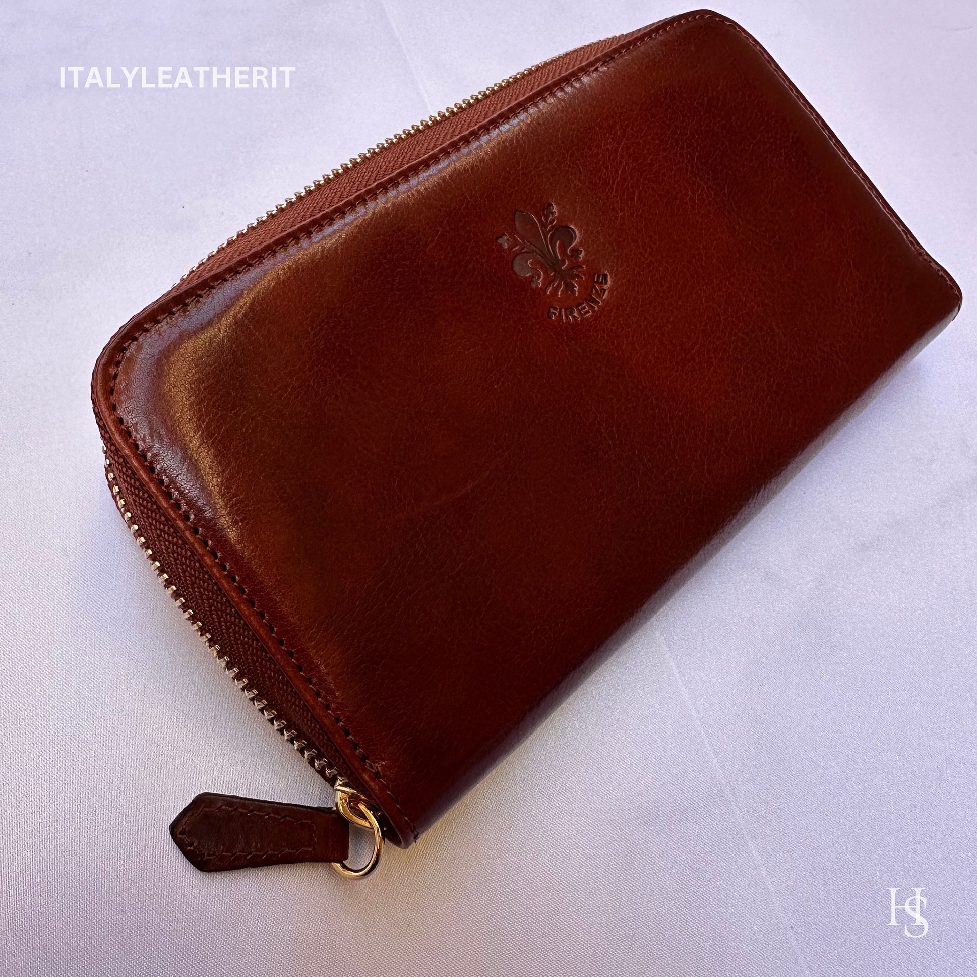 Italian Handmade Leather Wallet For Women | Florence Craftsmanship | Genuine Leather | Women's Fashion Accessory l Brown leather wallet