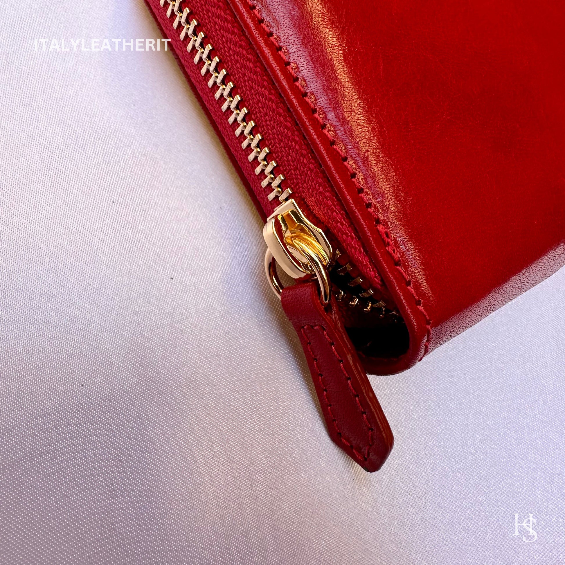 Italian Handmade Leather Wallet For Women | Florence Craftsmanship | Genuine Leather | Women's Fashion Accessory l Red Leather Wallet