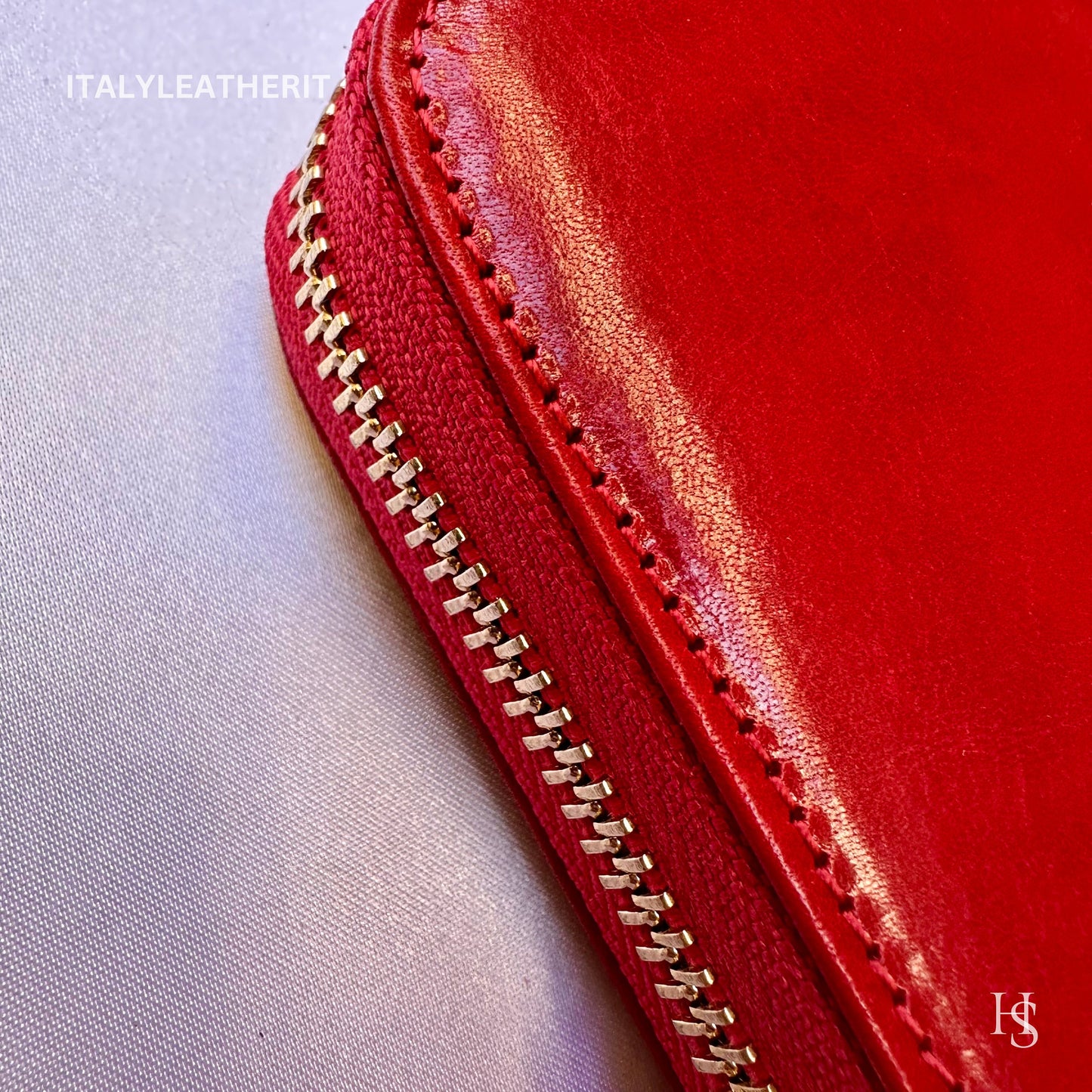Italian Handmade Leather Wallet For Women | Florence Craftsmanship | Genuine Leather | Women's Fashion Accessory l Red Leather Wallet
